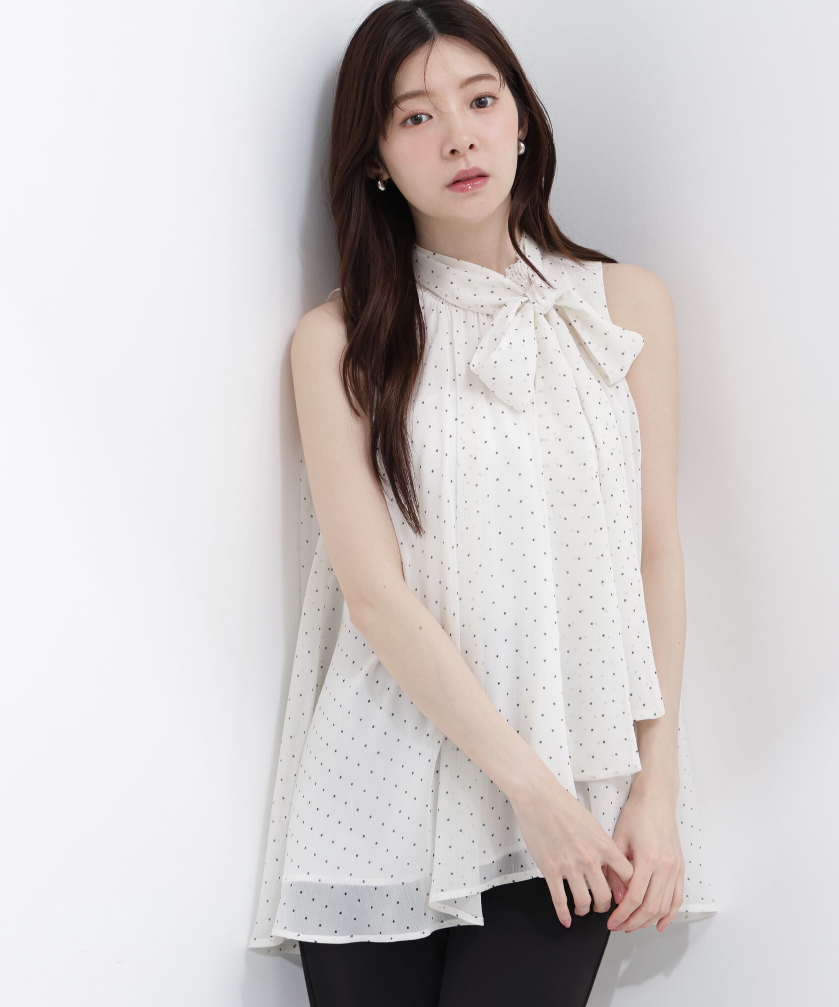 PROPORTION BODY DRESSING「リボン付きギャザーブラウス」|シャツ・ブラウス|