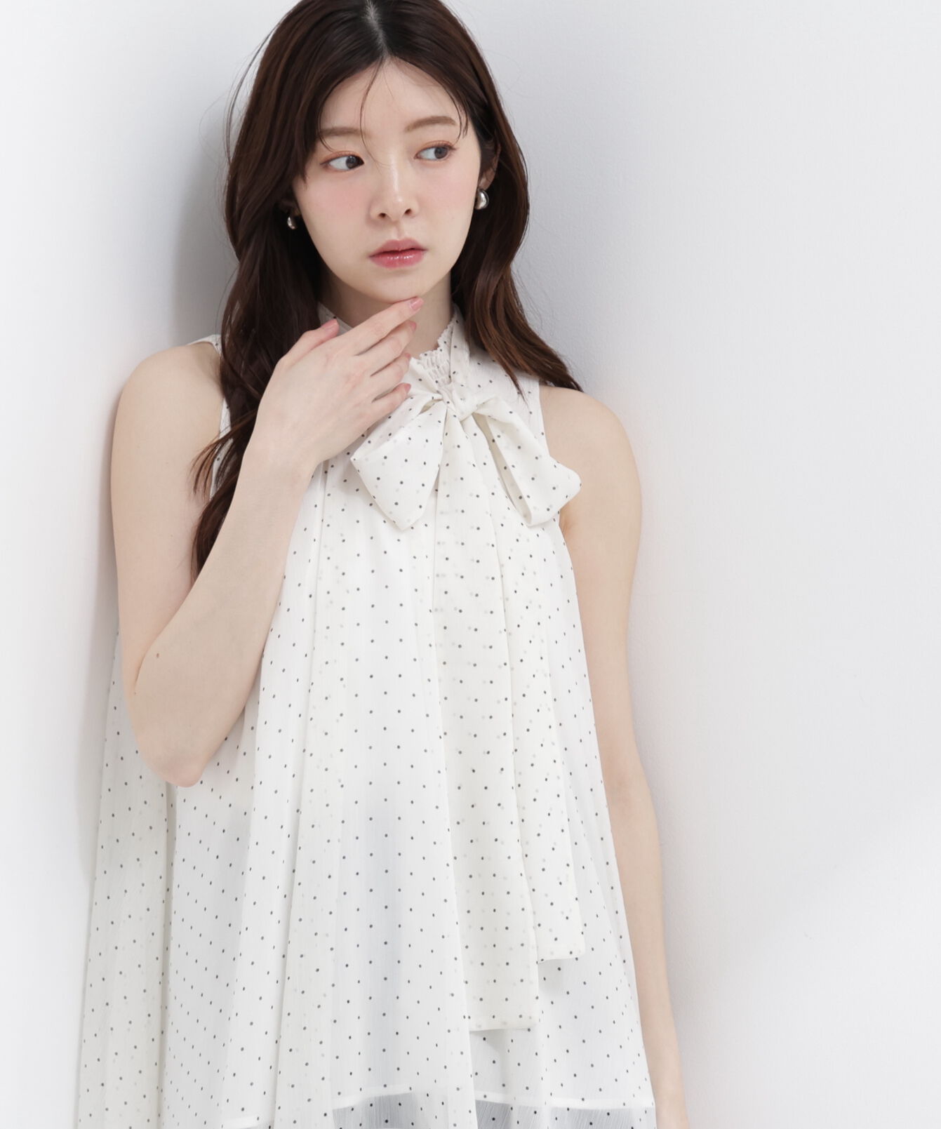 PROPORTION BODY DRESSING「リボン付きギャザーブラウス」|シャツ・ブラウス|