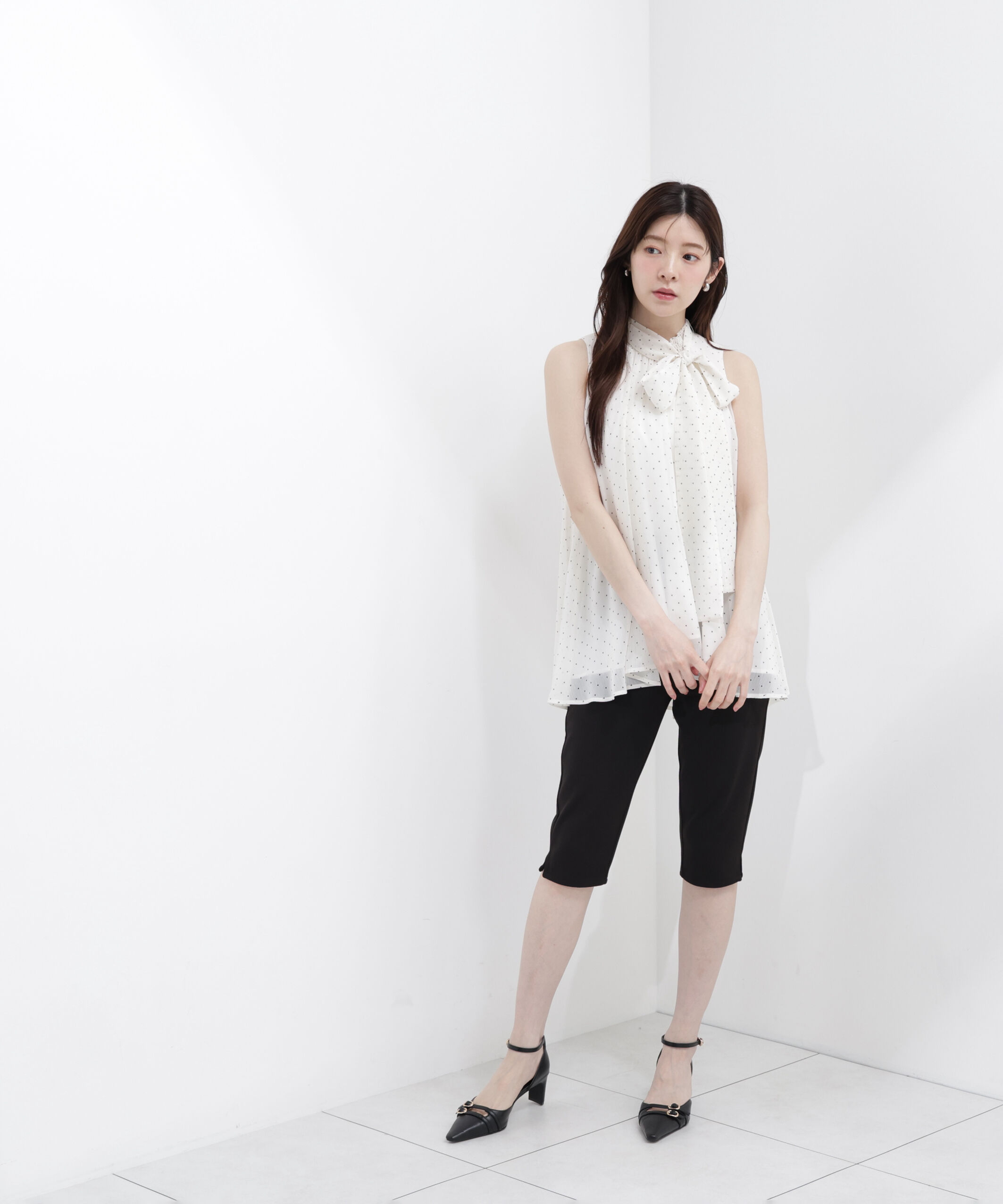 PROPORTION BODY DRESSING「リボン付きギャザーブラウス」|シャツ・ブラウス|