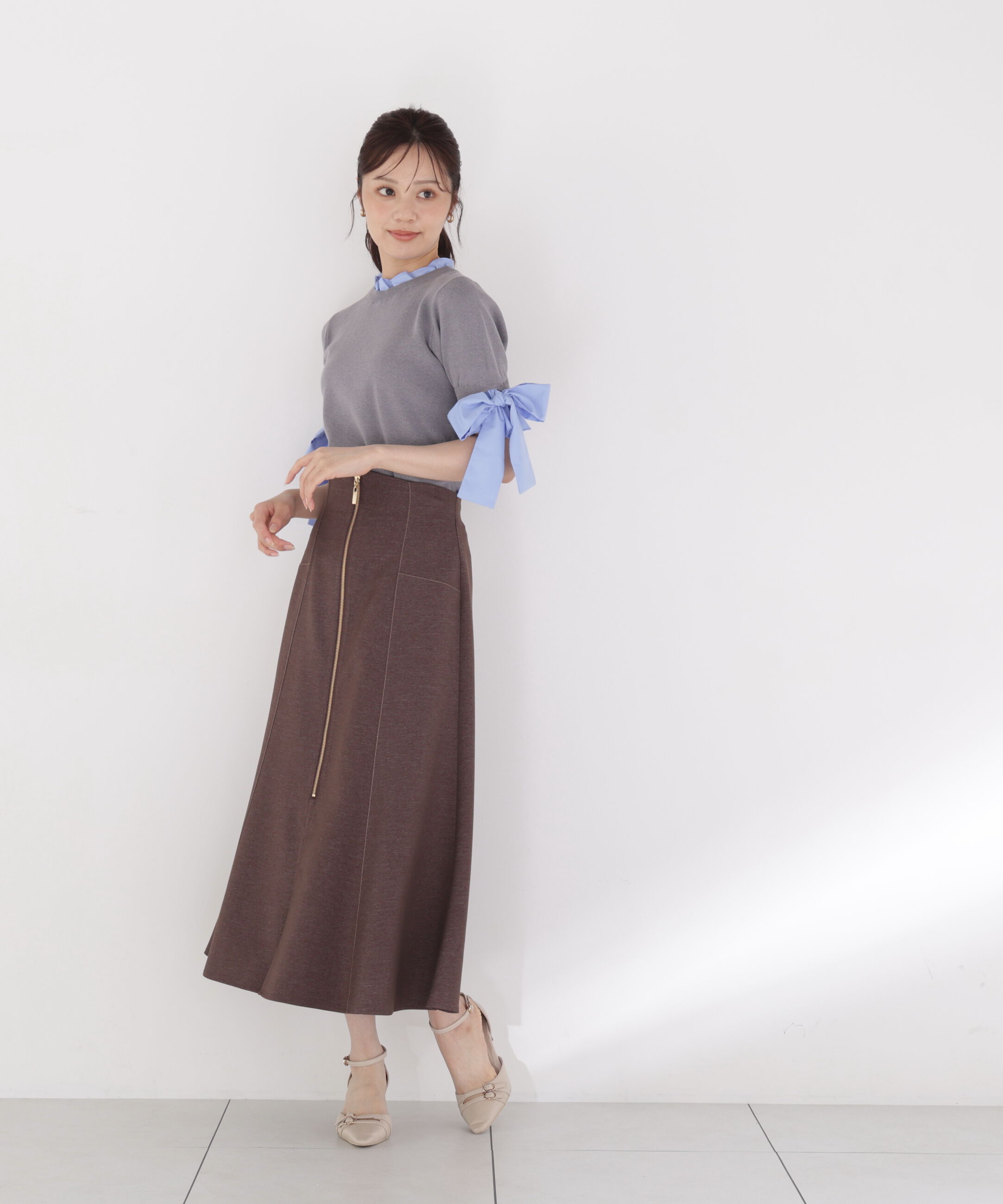PROPORTION BODY DRESSING「＜中川紅葉さん着用＞フロントジップマーメイドスカート」|スカート|