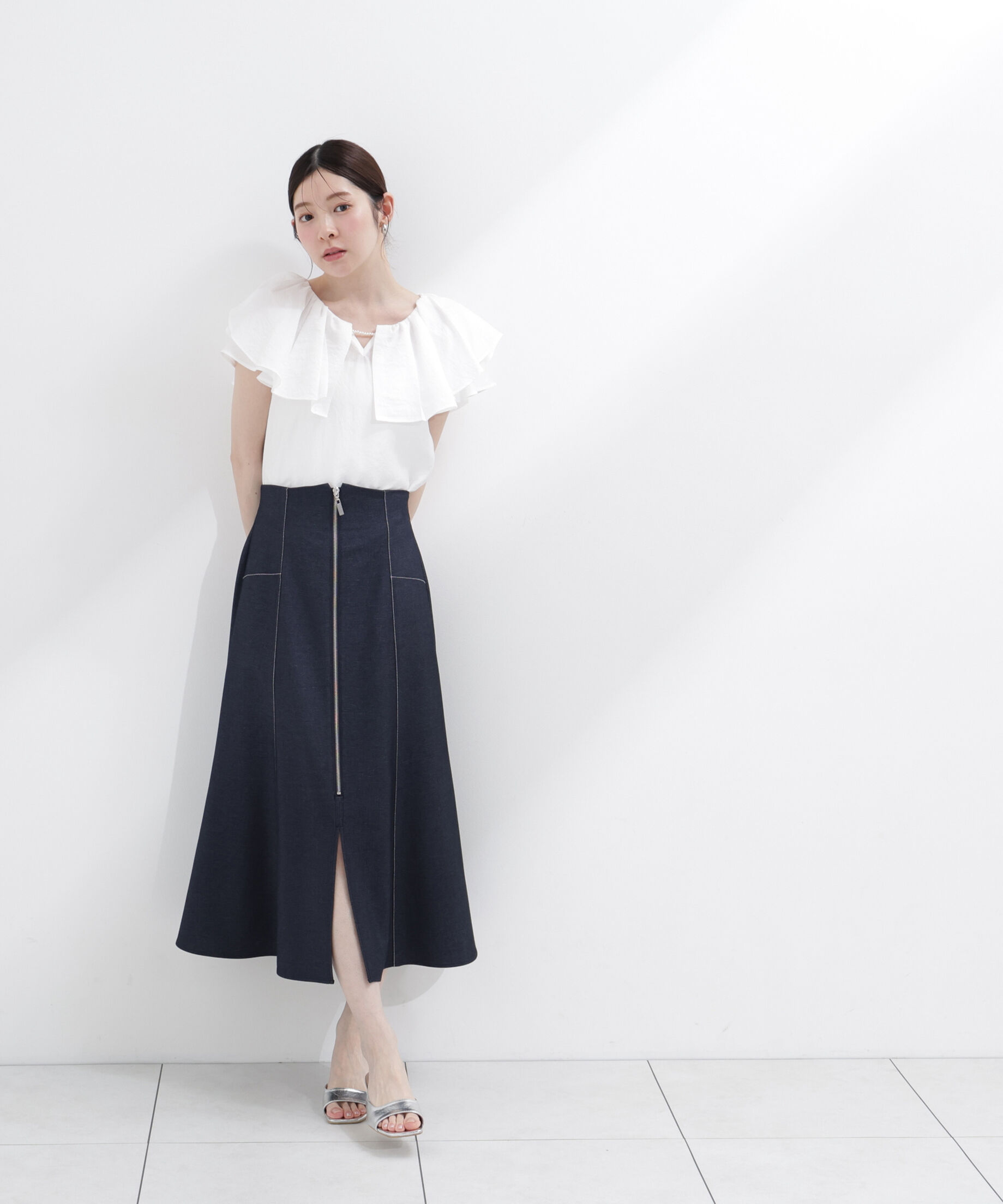 PROPORTION BODY DRESSING「＜中川紅葉さん着用＞フロントジップマーメイドスカート」|スカート|