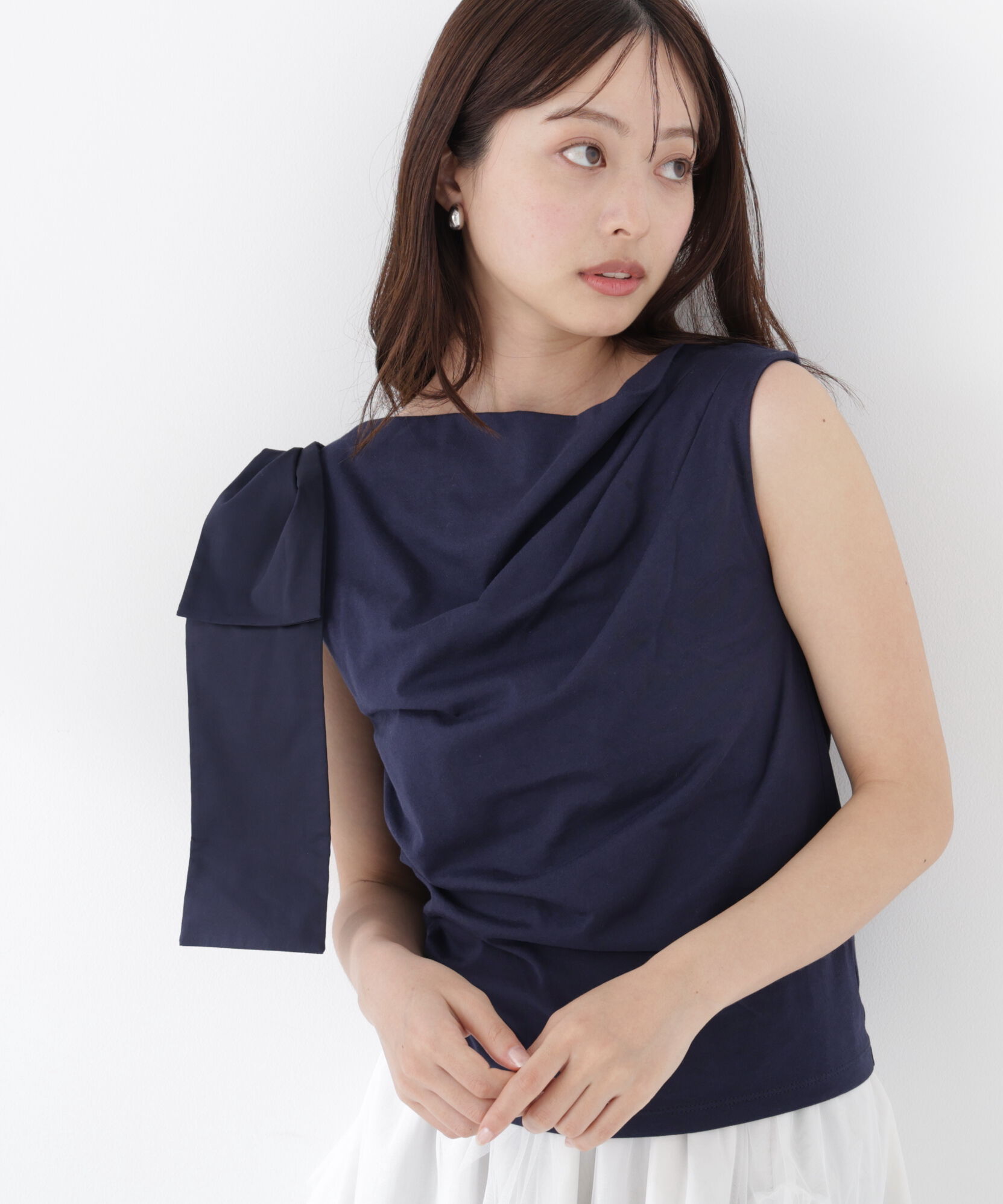 PROPORTION BODY DRESSING「アシメリボンカットソー」|Tシャツ・カットソー|