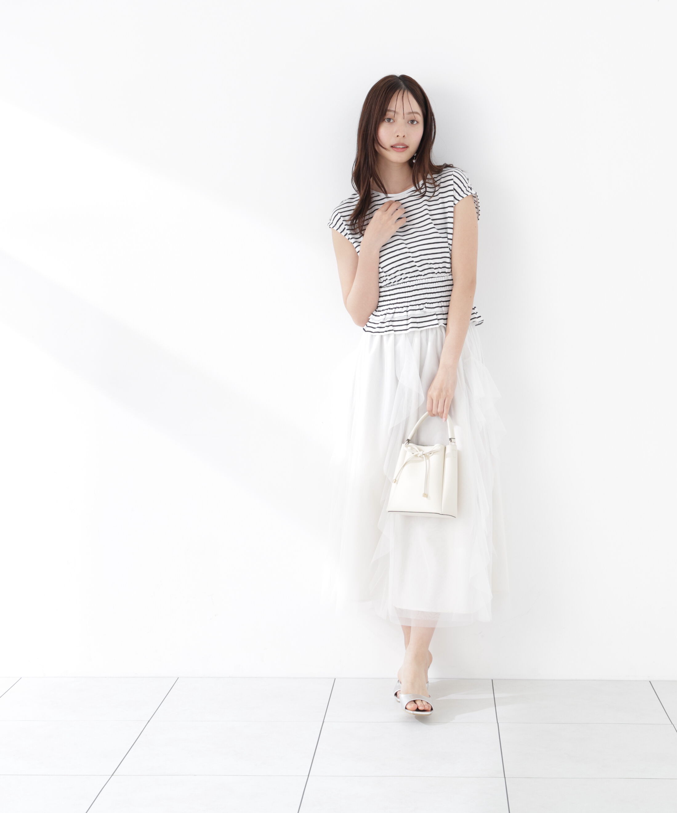 PROPORTION BODY DRESSING「ウエストギャザーカットトップス」|Tシャツ・カットソー|