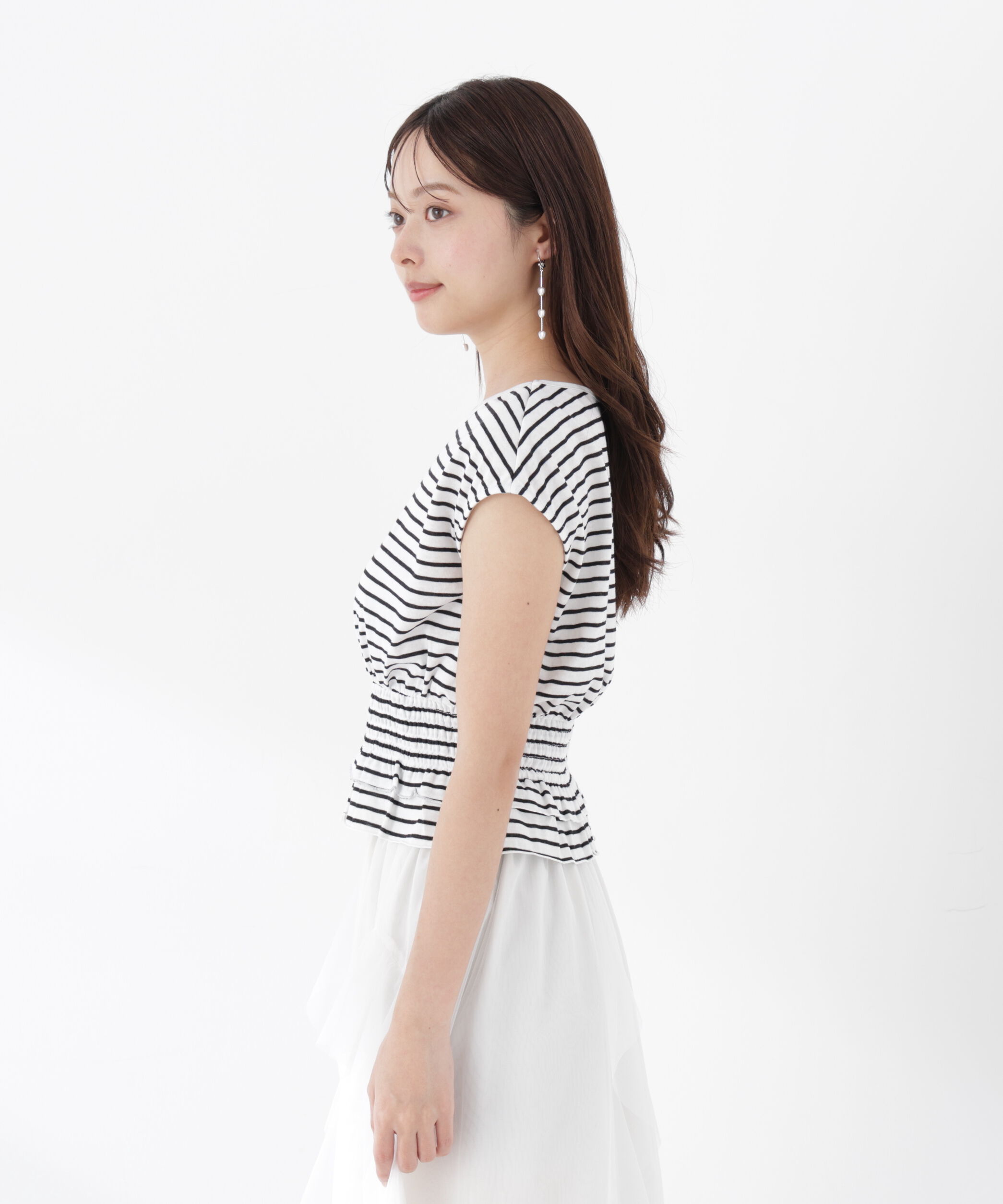 PROPORTION BODY DRESSING「ウエストギャザーカットトップス」|Tシャツ・カットソー|