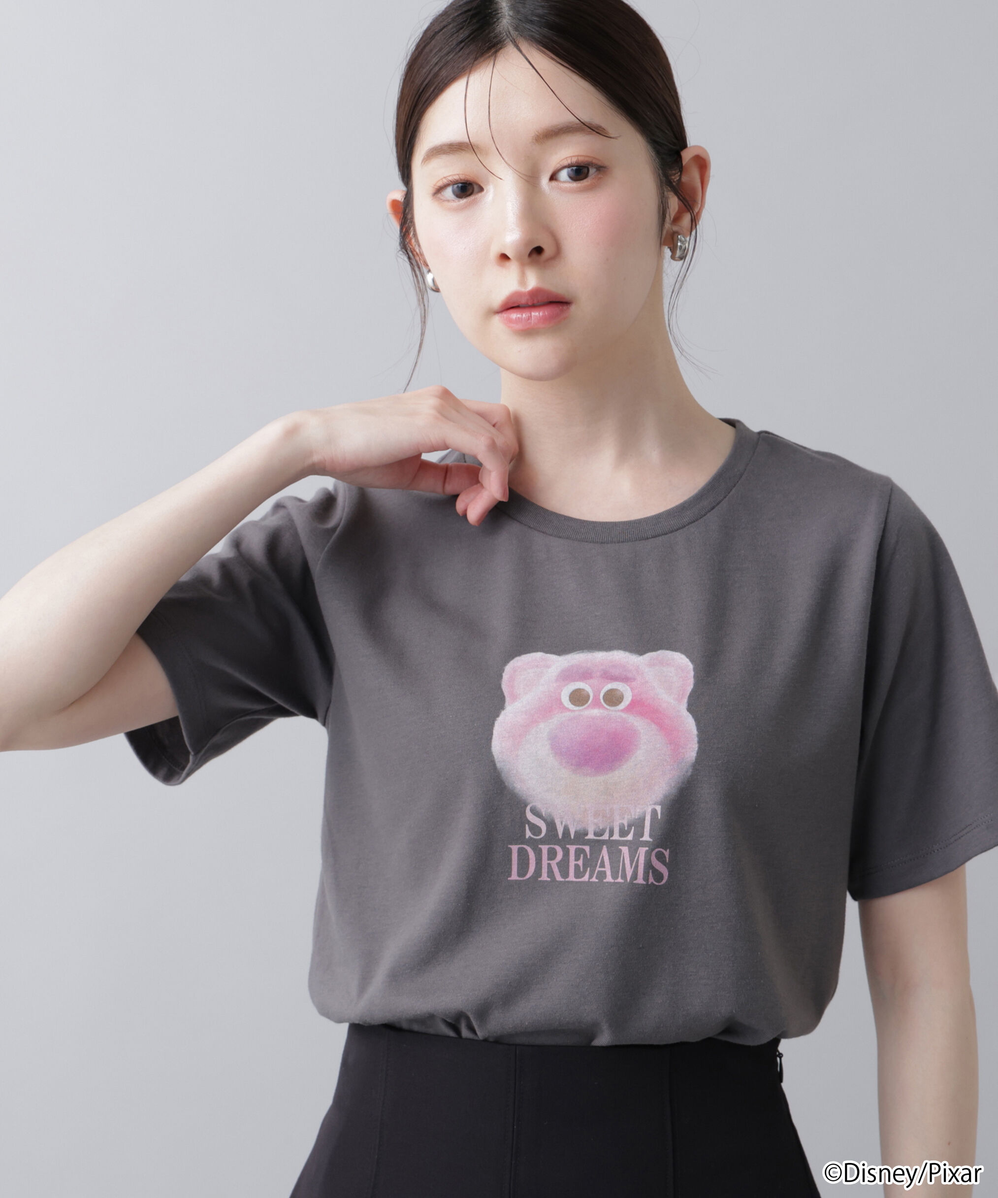 EDIT COLOGNE「 ロッツォ／フェイスプリントＴシャツ」|Tシャツ・カットソー|チャコール2