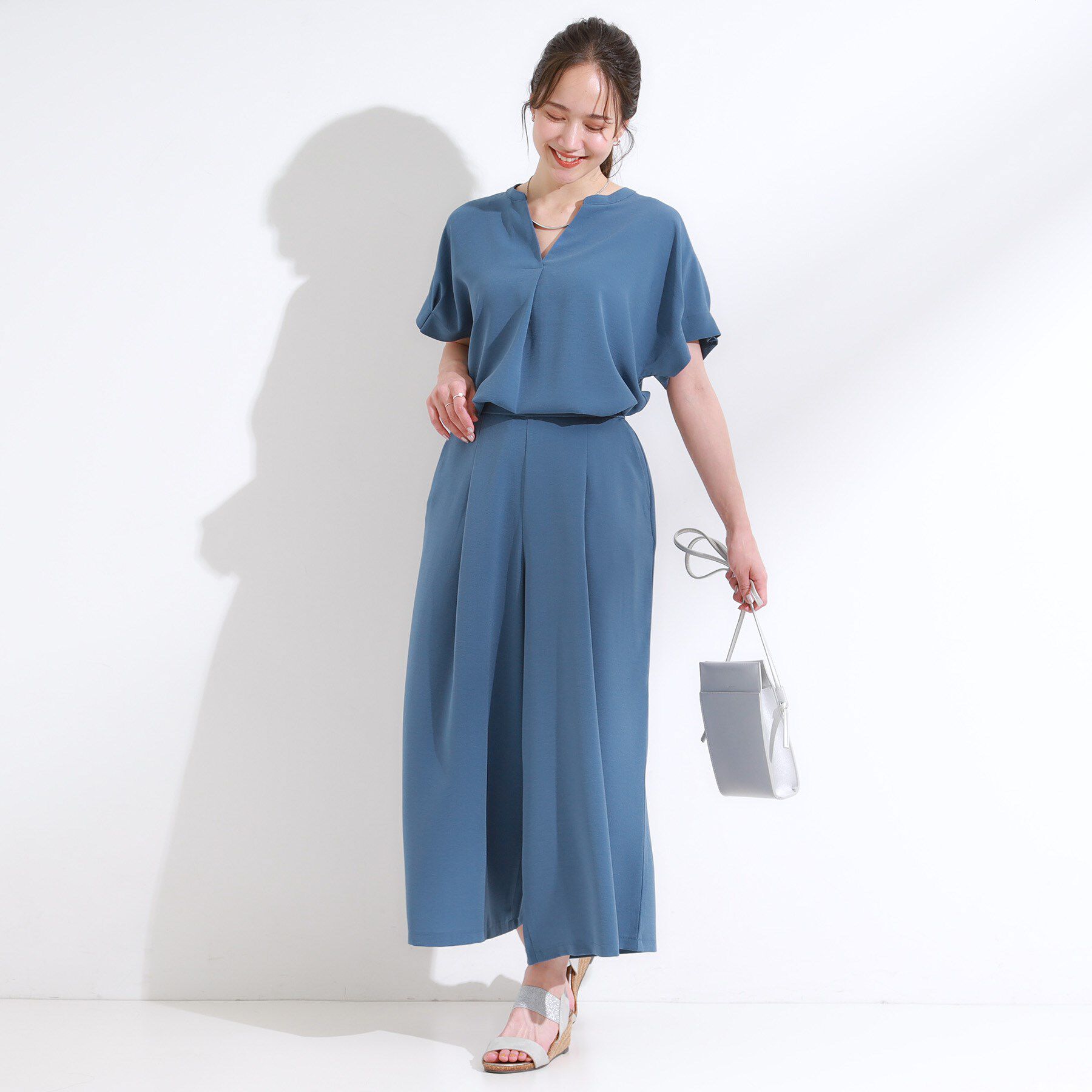 SHOO･LA･RUE「【セットアップ可/ひんやり】下半身カバーにも タックスカーチョ」|その他|