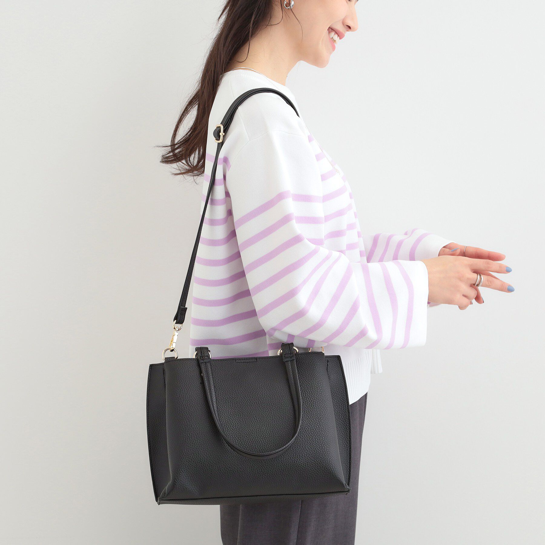 SHOO･LA･RUE「【軽量/2WAY】ふわっと軽いミニトートバッグ」|トートバッグ|