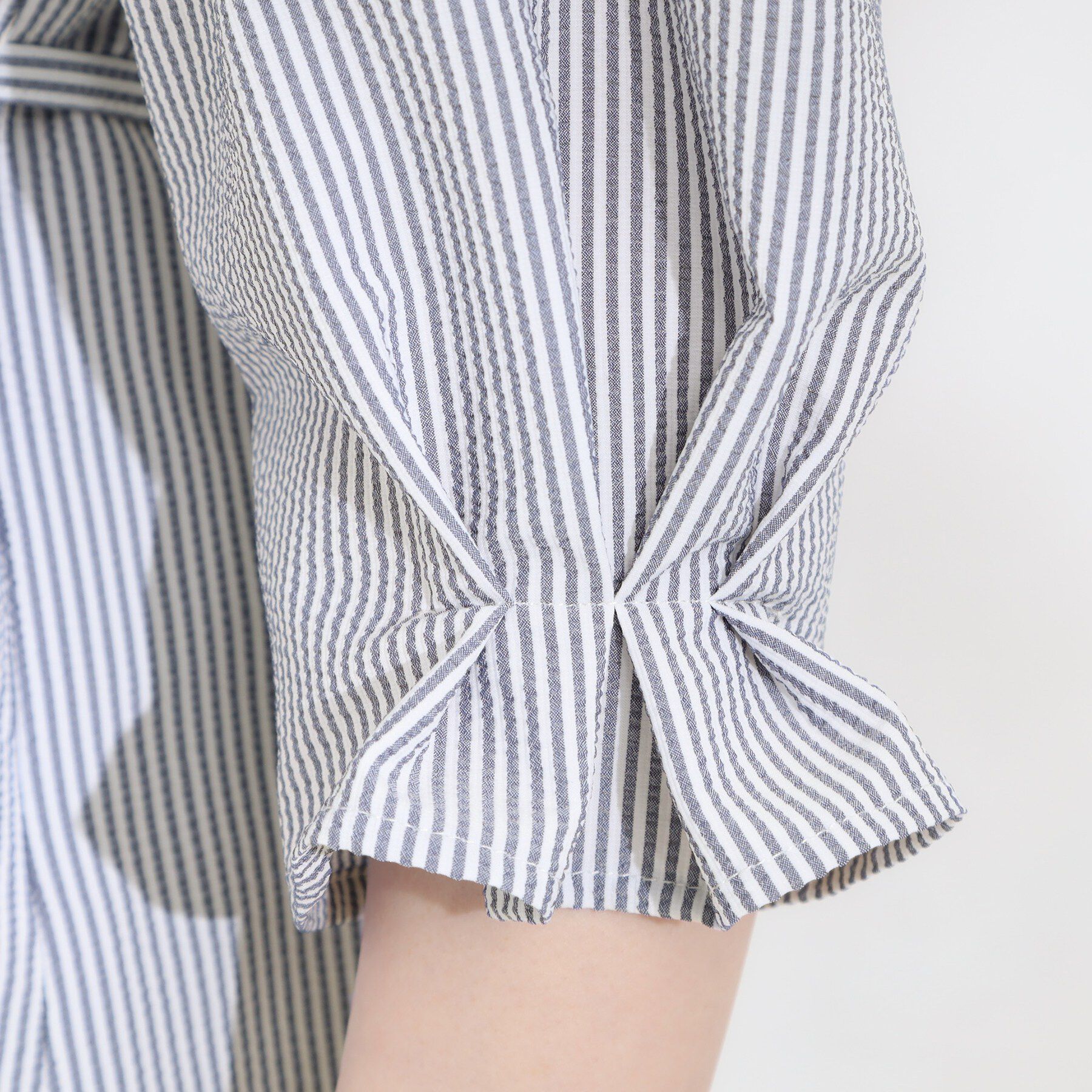 SHOO･LA･RUE「【洗濯機可/UV/3WAY】シルエットが変えられる ウエストリボンブラウス」|シャツ・ブラウス|