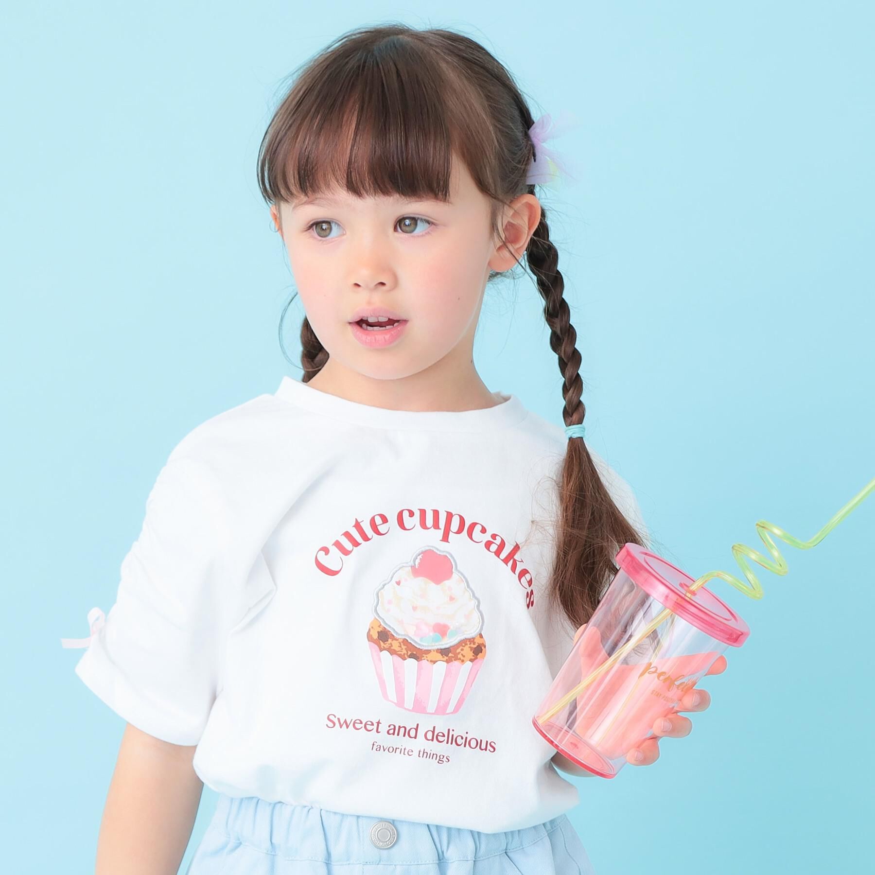 SHOO･LA･RUE「【100-150cm】カップケーキフレークTシャツ」|Tシャツ・カットソー|