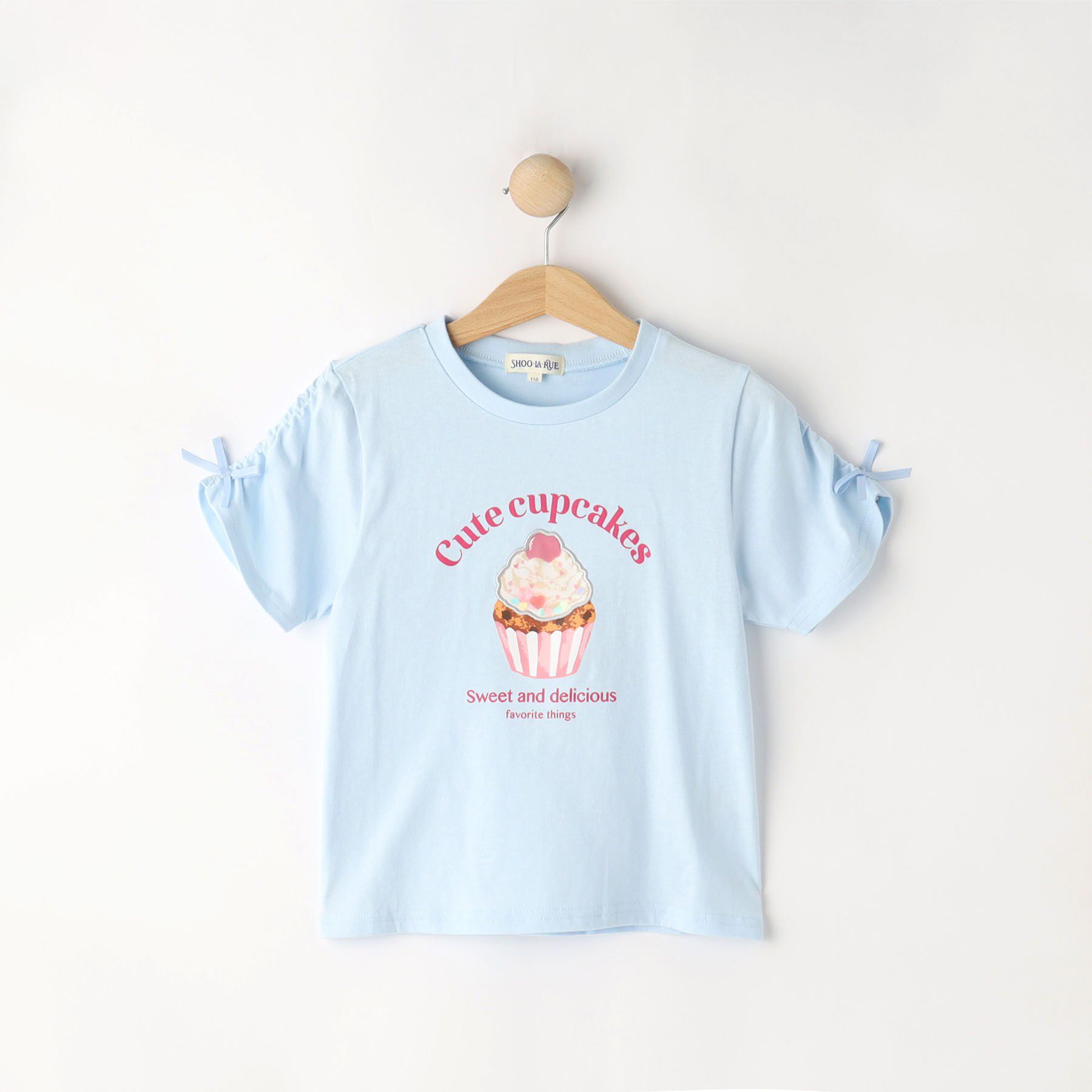 SHOO･LA･RUE「【100-150cm】カップケーキフレークTシャツ」|Tシャツ・カットソー|サックスブルー(09