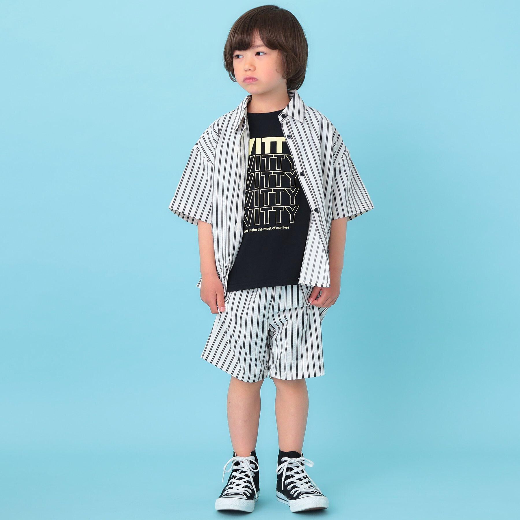 SHOO･LA･RUE「【110-140cm】サッカーストライプハーフパンツ」|その他|