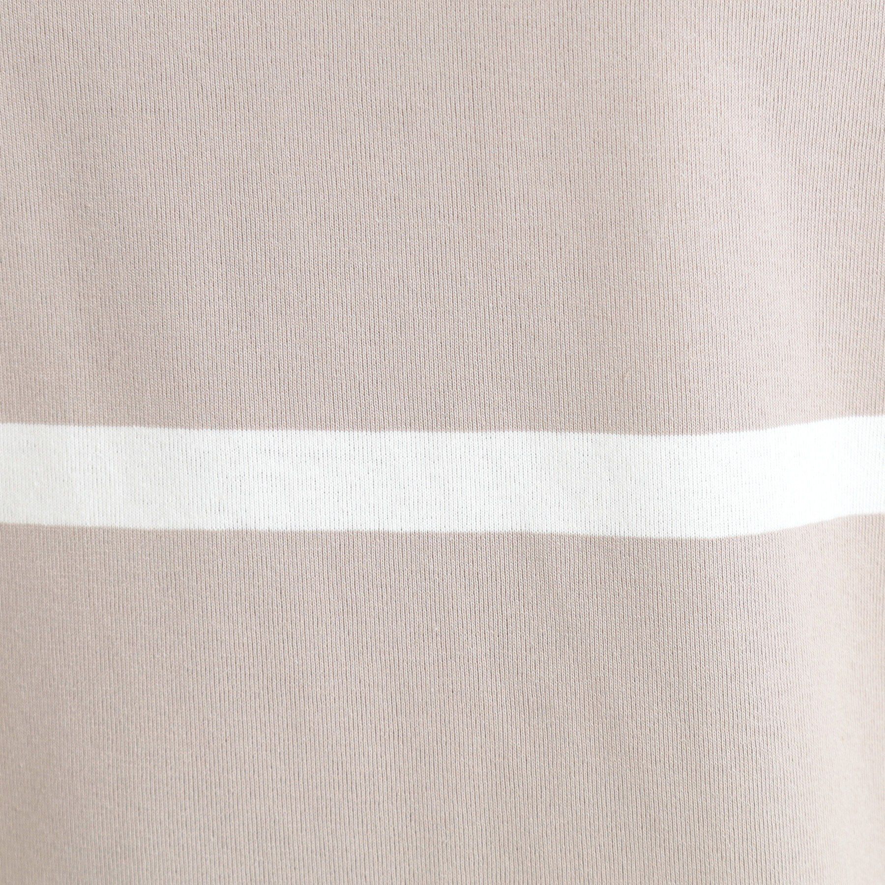 SHOO･LA･RUE「【ひんやり/S-LL】涼しげで爽やか 太ボーダー斜め切り替えTシャツ」|Tシャツ・カットソー|
