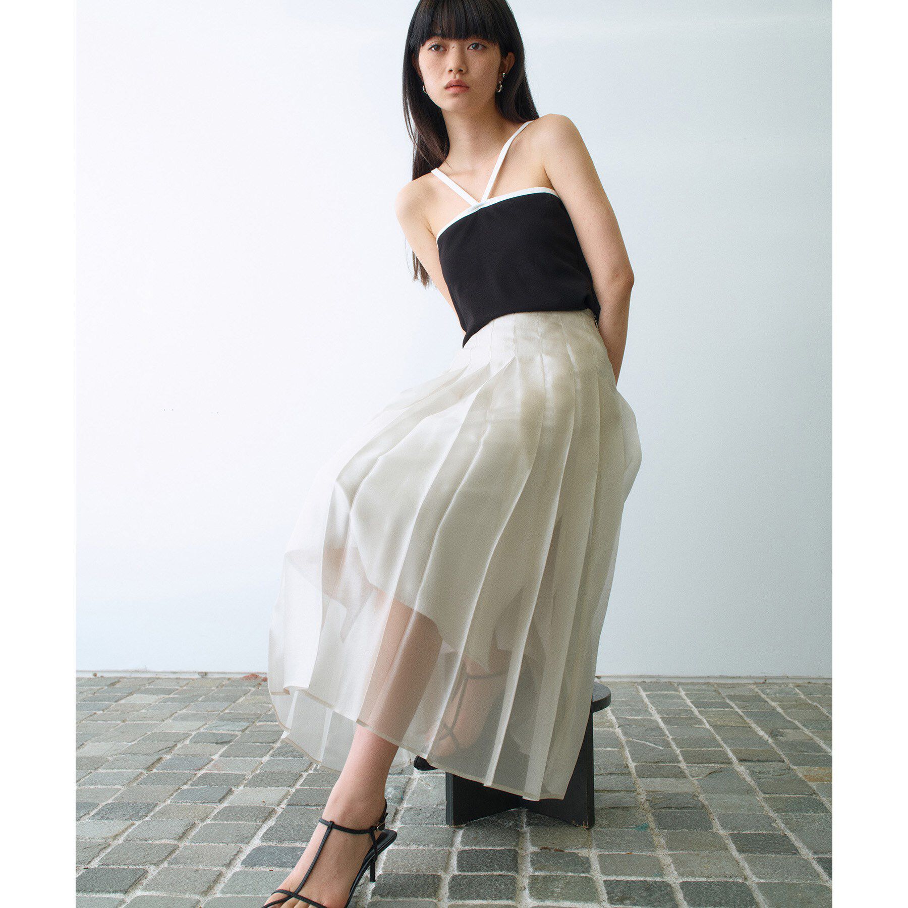 CODE A「【Cup-in】design cut camisole」|キャミソール|