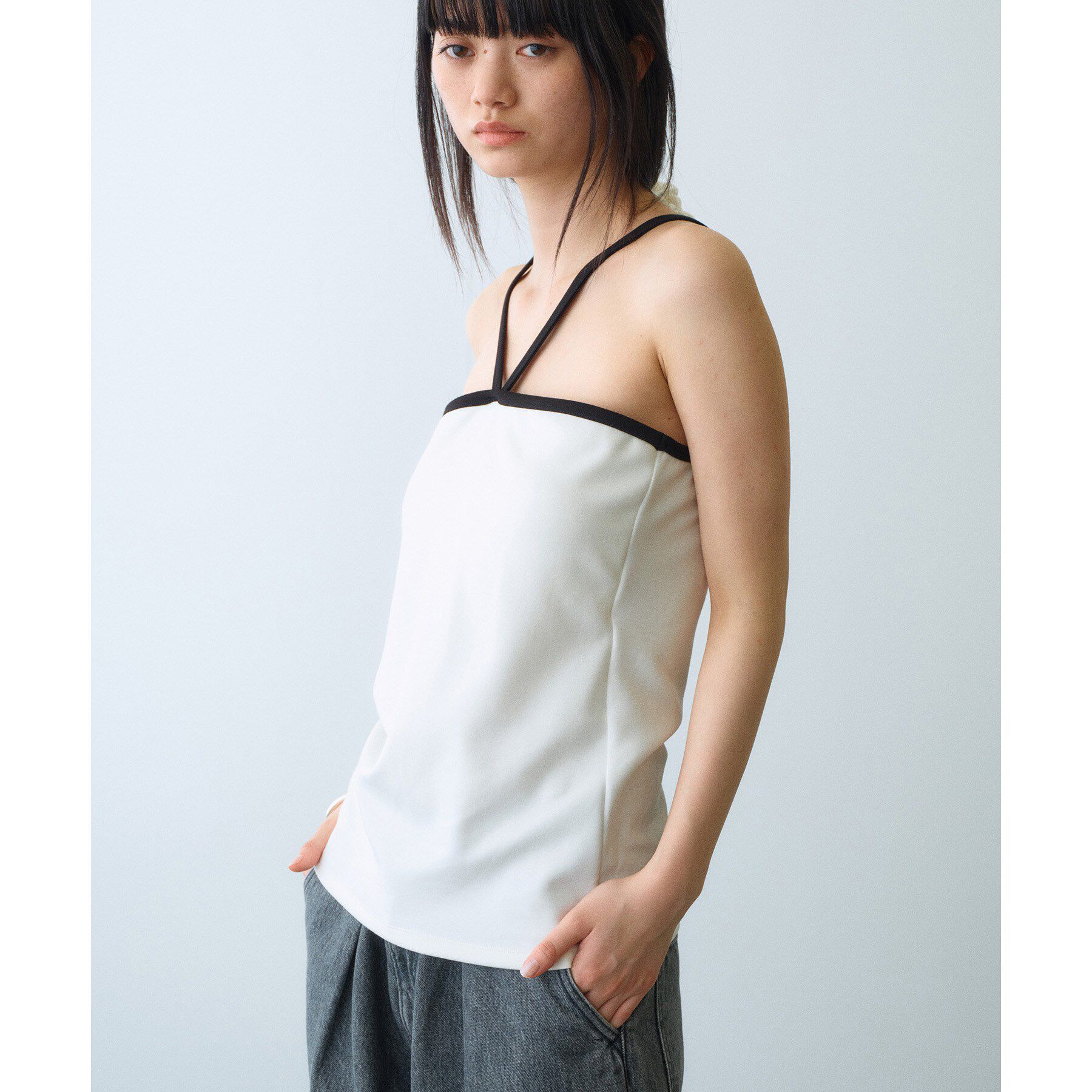 CODE A「【Cup-in】design cut camisole」|キャミソール|
