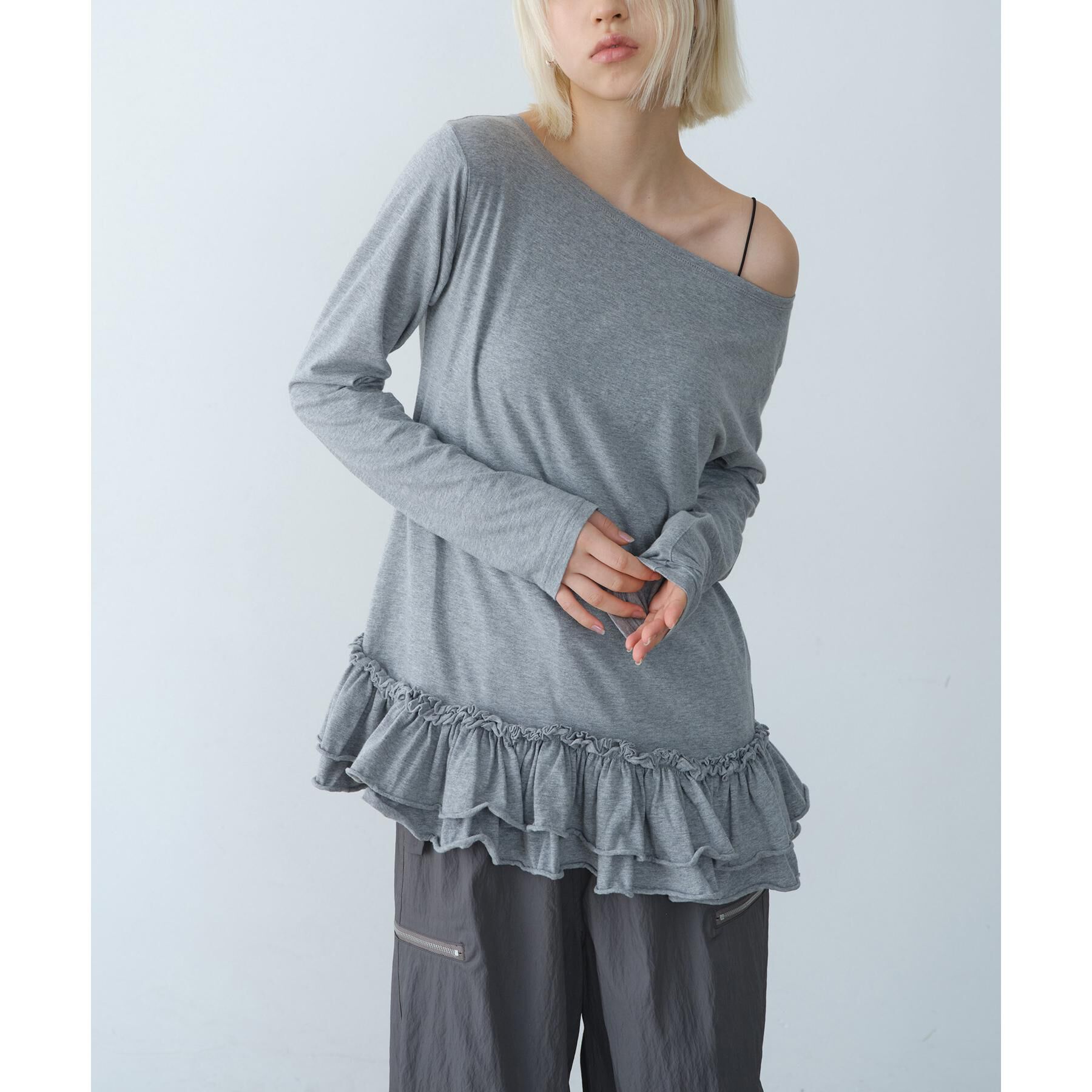 CODE A「easy ruffled tee」|Tシャツ・カットソー|