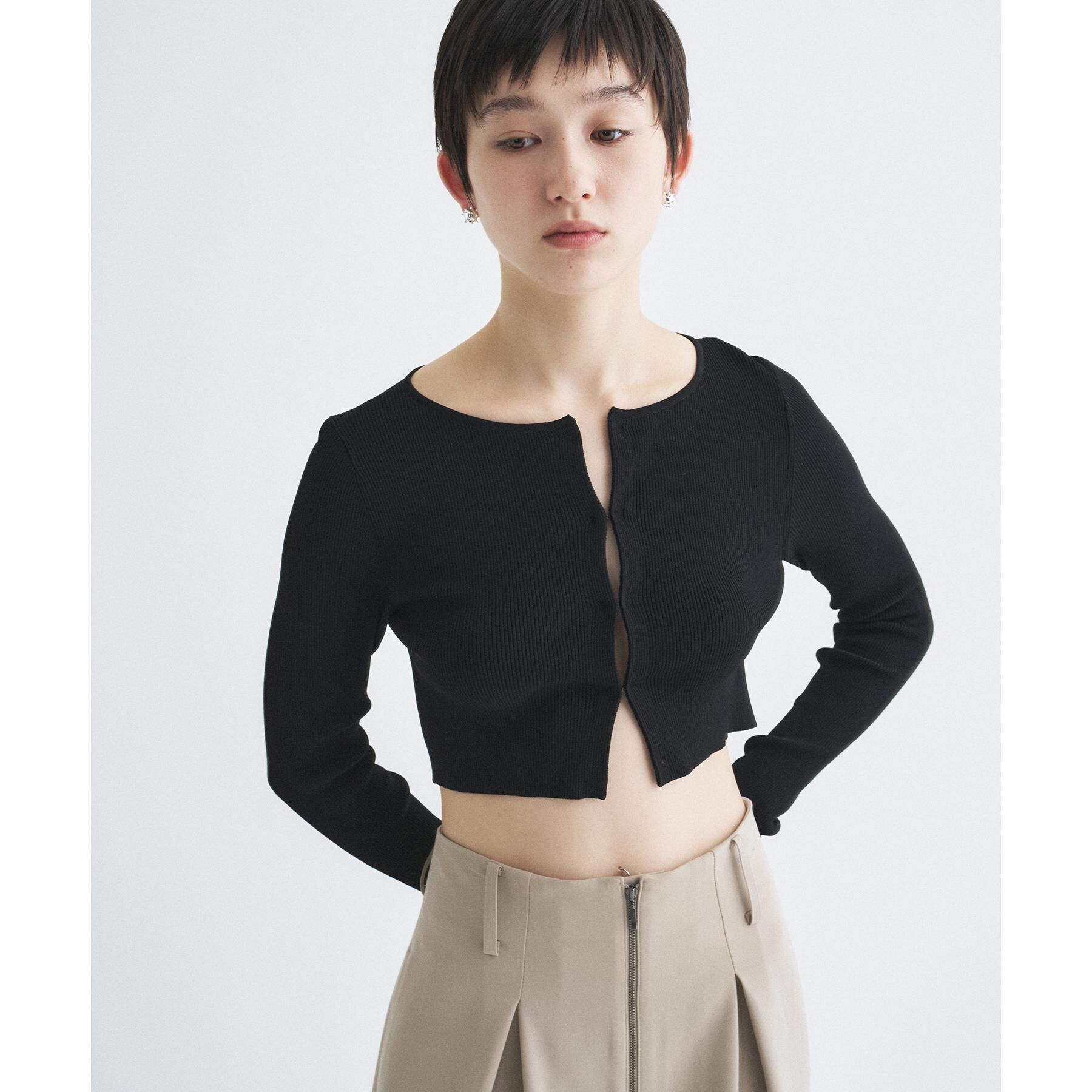 CODE A「【Re】stretch hook cardigan」|カーディガン|