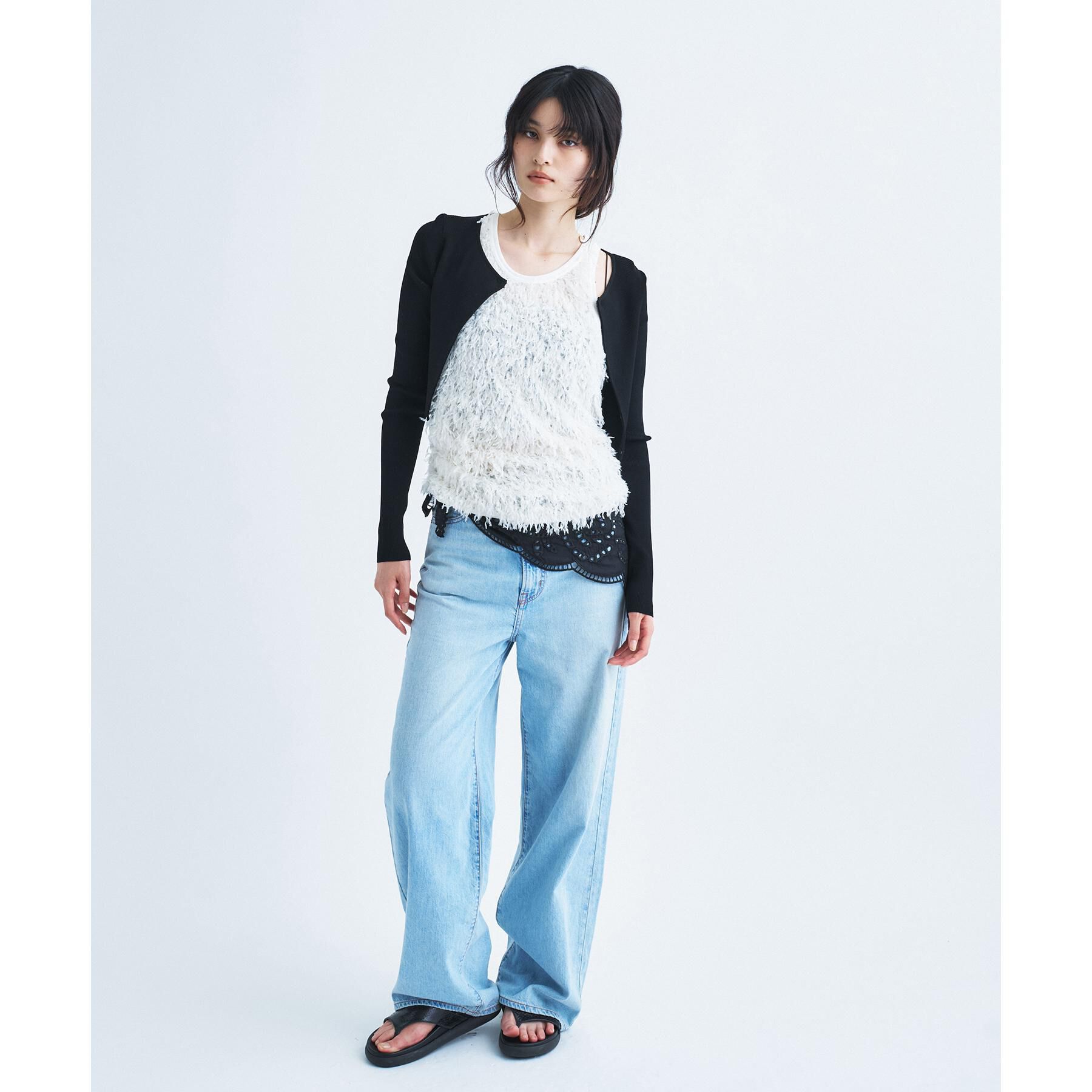 CODE A「【Re】stretch hook cardigan」|カーディガン|