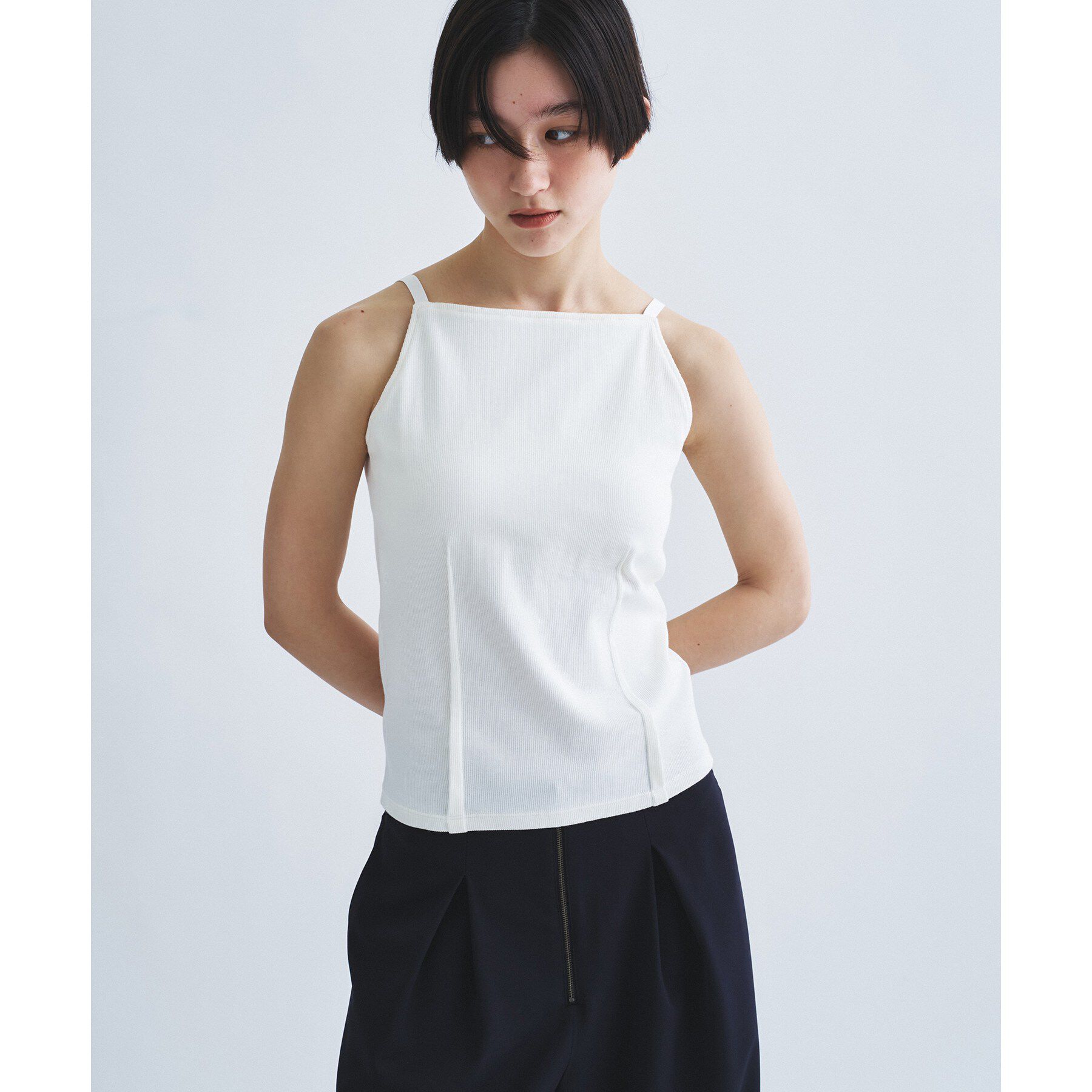 CODE A「【Cup-in】edge line camisole」|キャミソール|