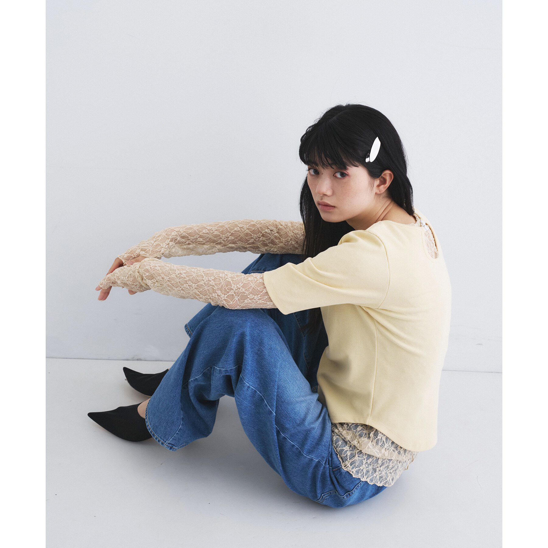 CODE A「rib jersey point neck tee」|Tシャツ・カットソー|