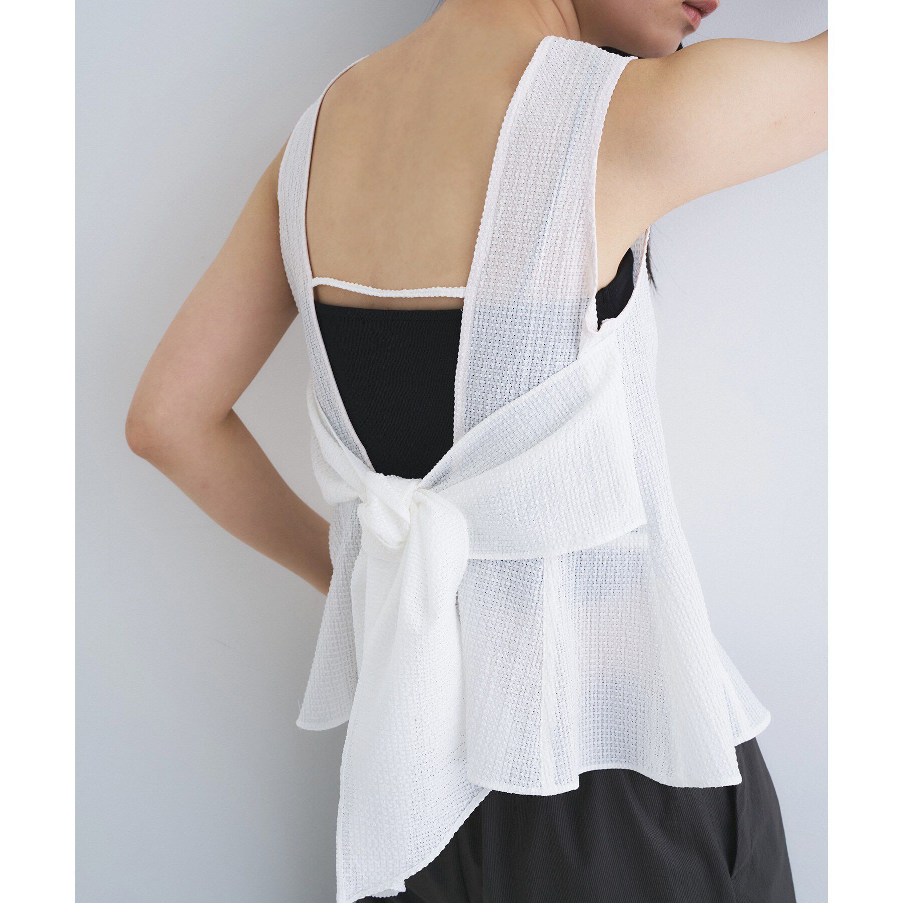 CODE A「back ribbon flare tops」|シャツ・ブラウス|