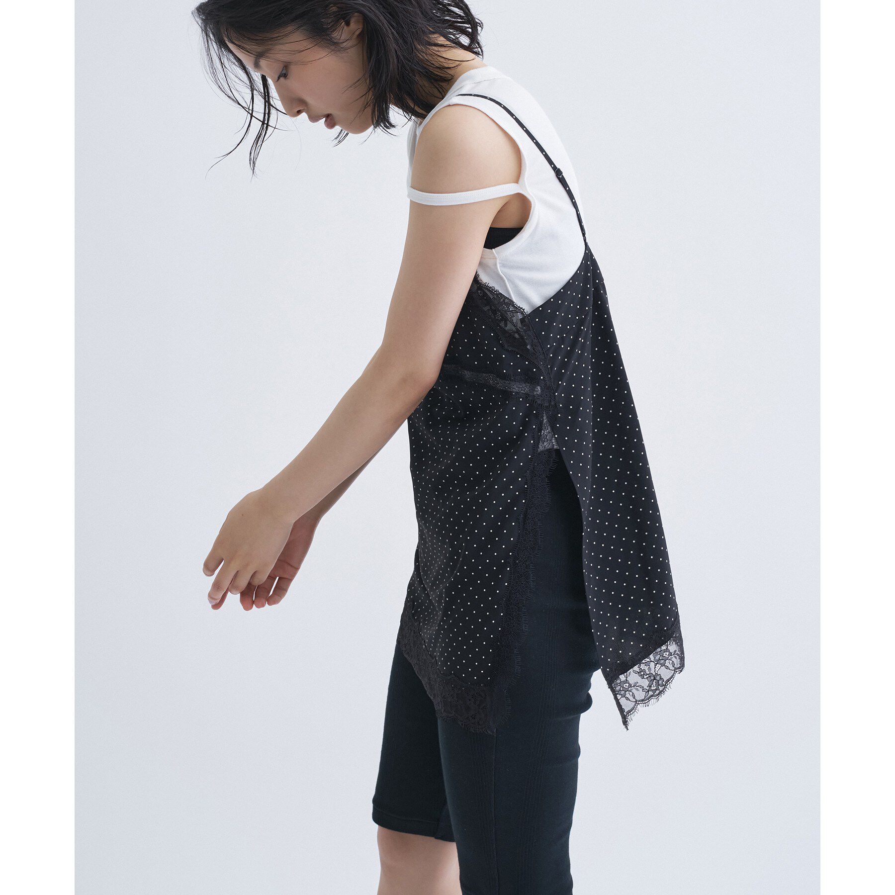 CODE A「dot lingerie lace cami」|キャミソール|