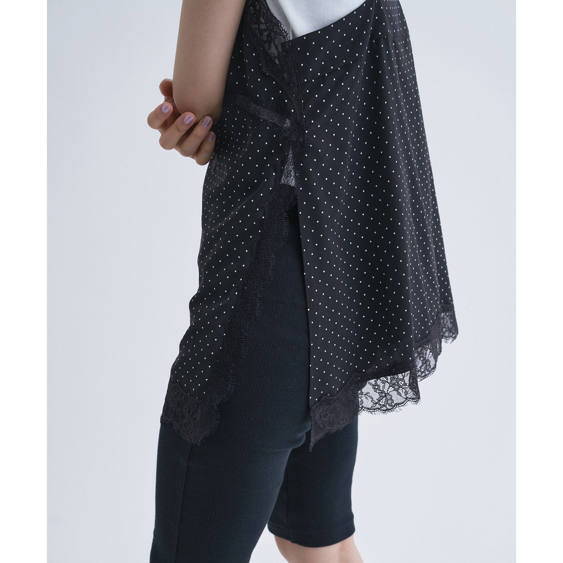 CODE A「dot lingerie lace cami」|キャミソール|