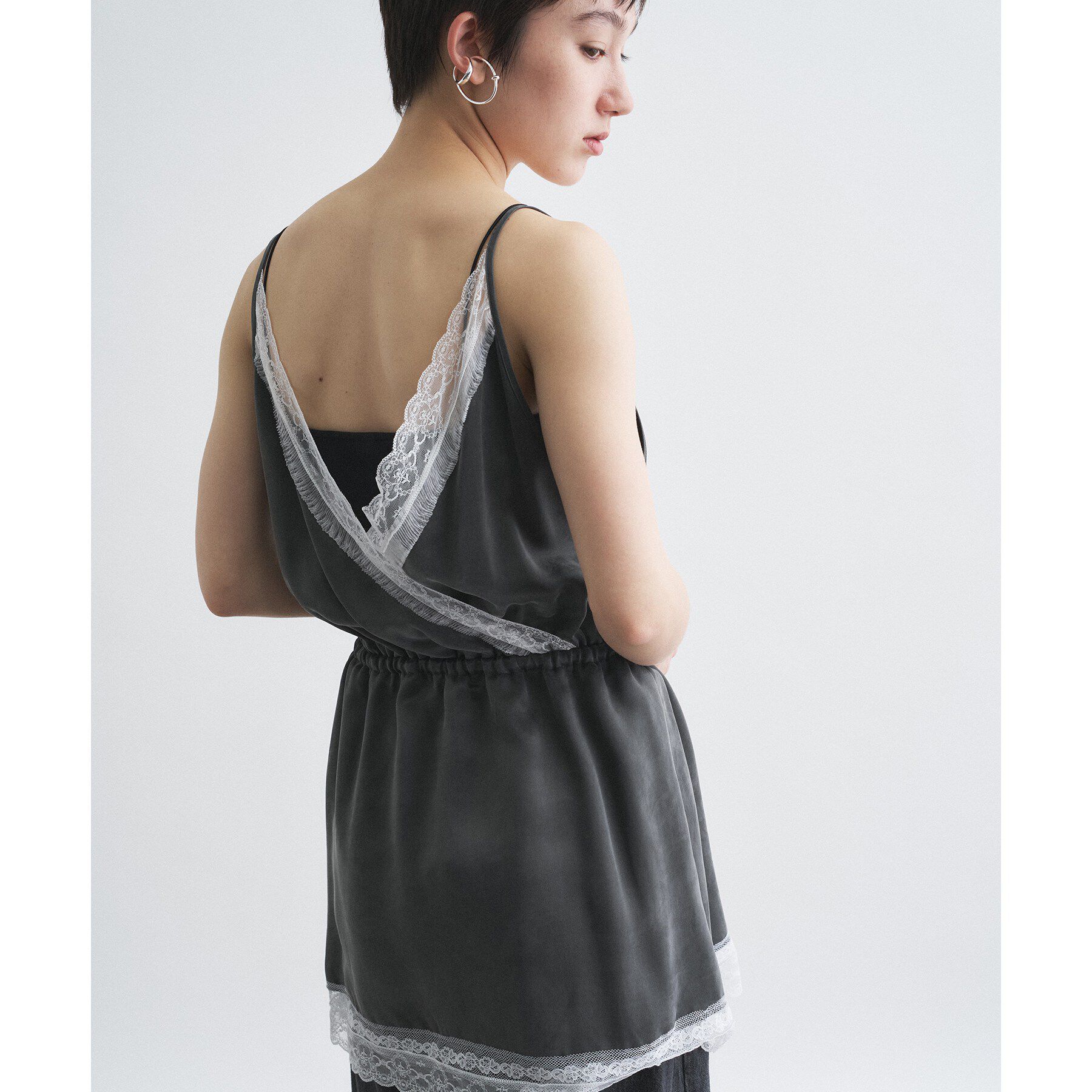 CODE A「lace trim slip dress」|キャミソール|