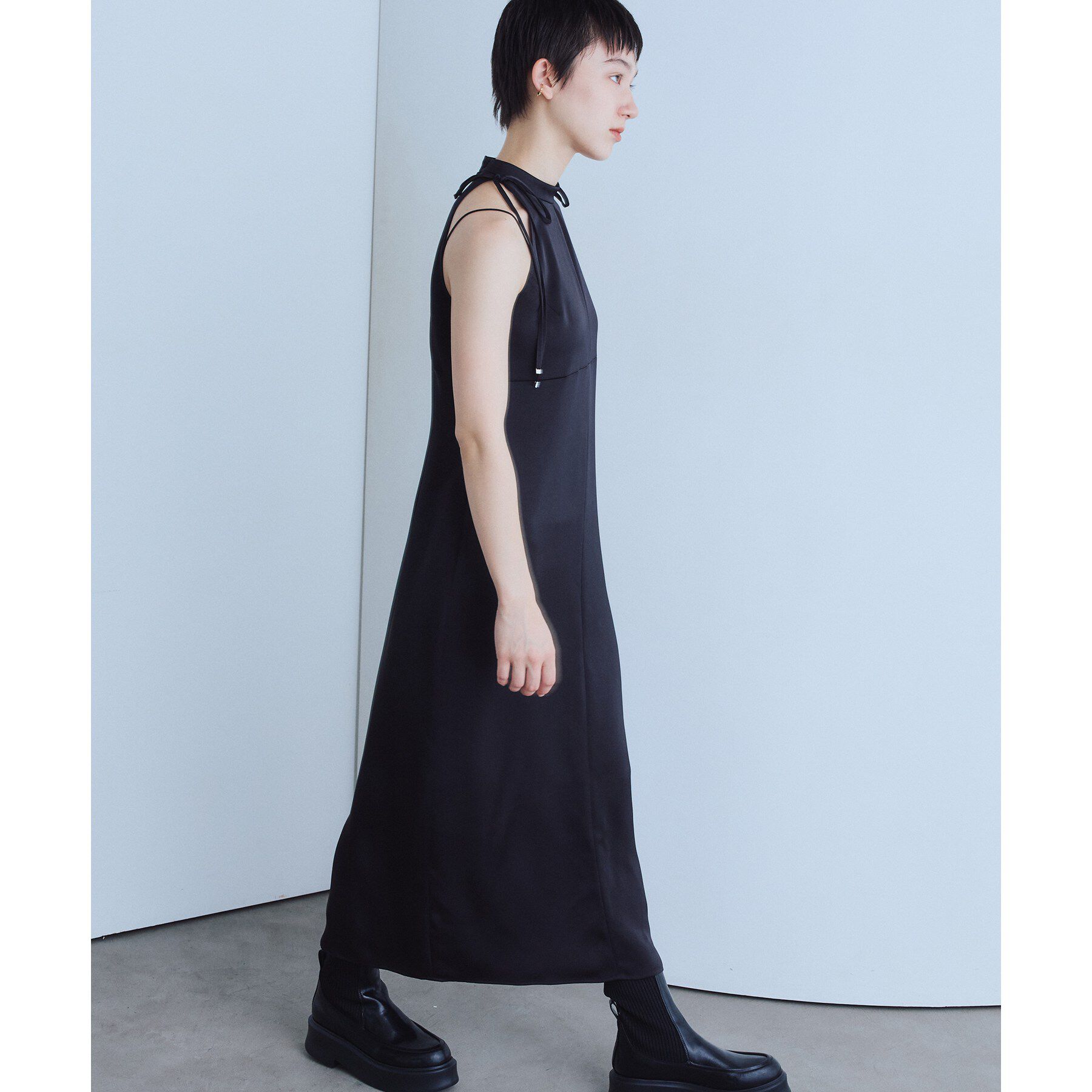 CODE A「ribbon satin dress」|ワンピース|