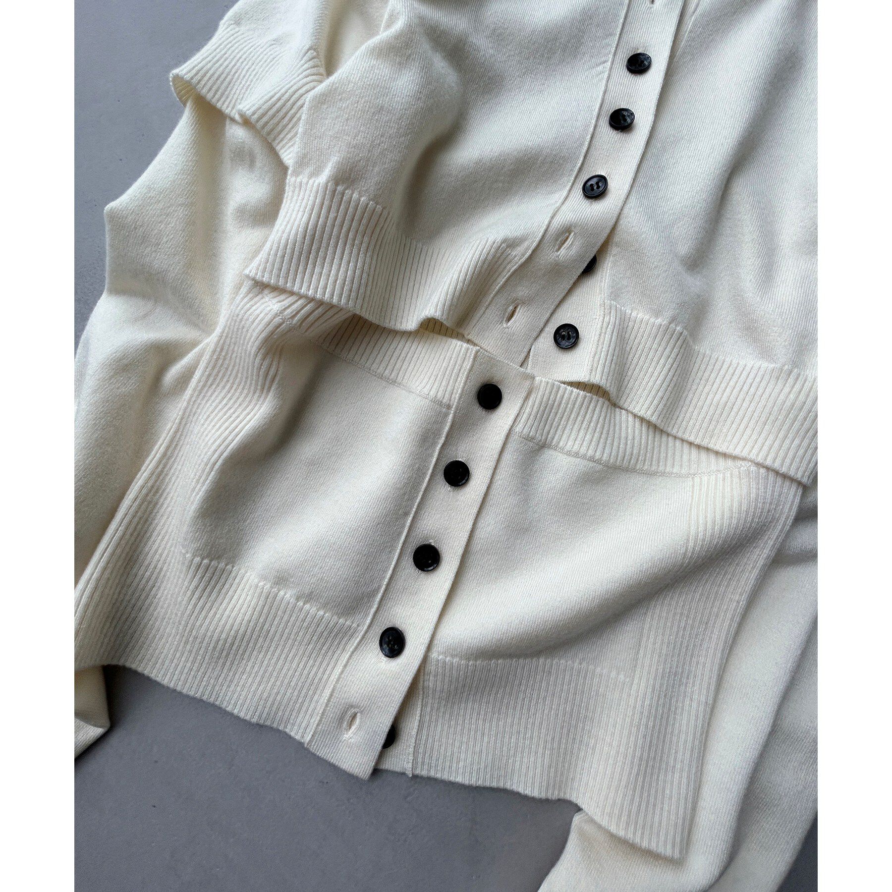 CODE A「modular button knit cardigan」|カーディガン|