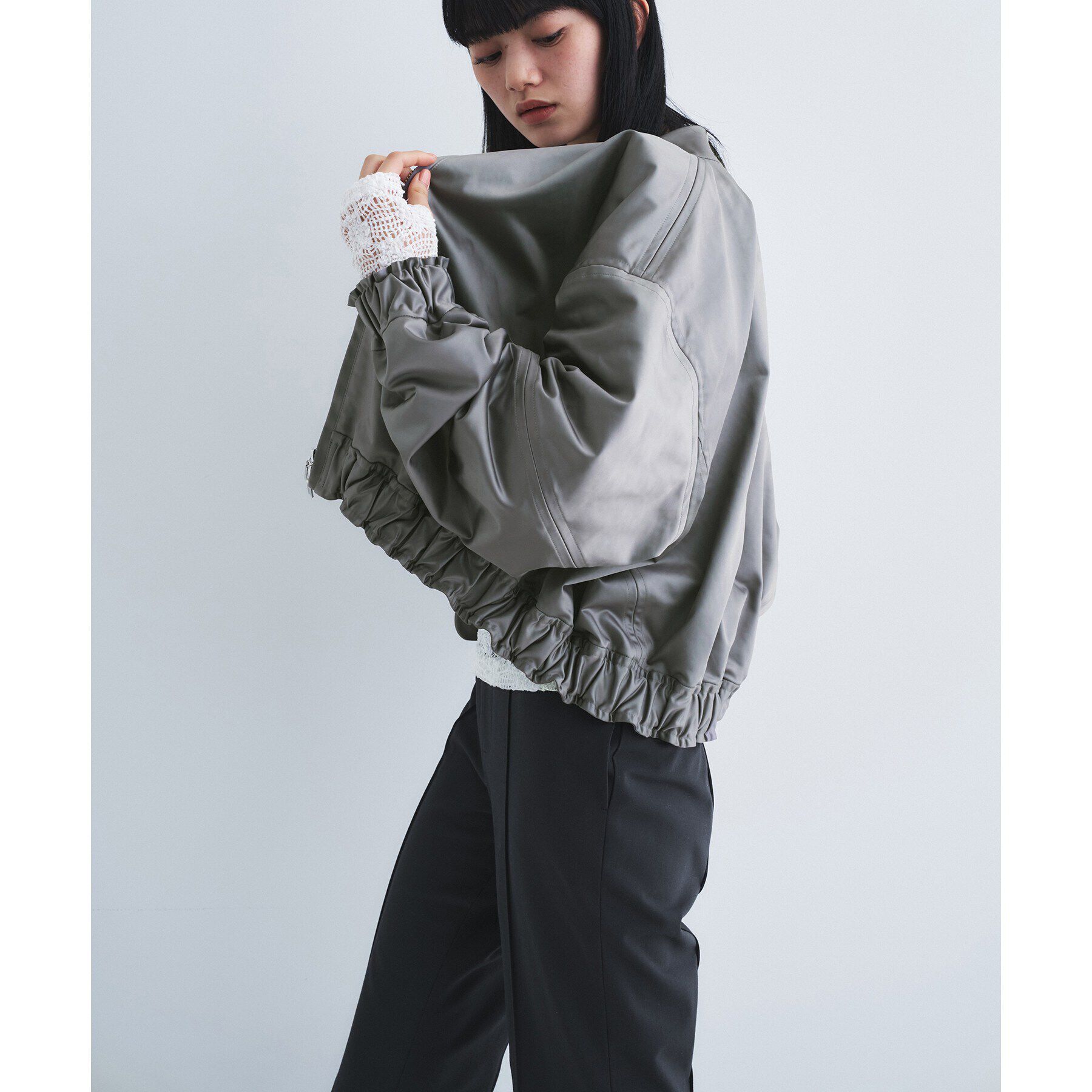 CODE A「【Re】satin bomber jacket」|ブルゾン・スタジャン|