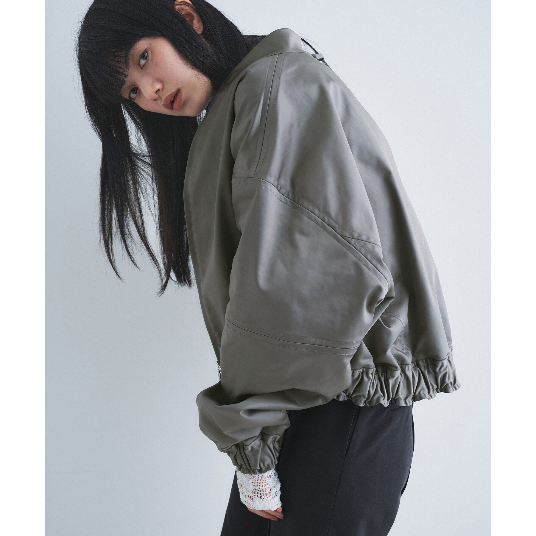 CODE A「【Re】satin bomber jacket」|ブルゾン・スタジャン|