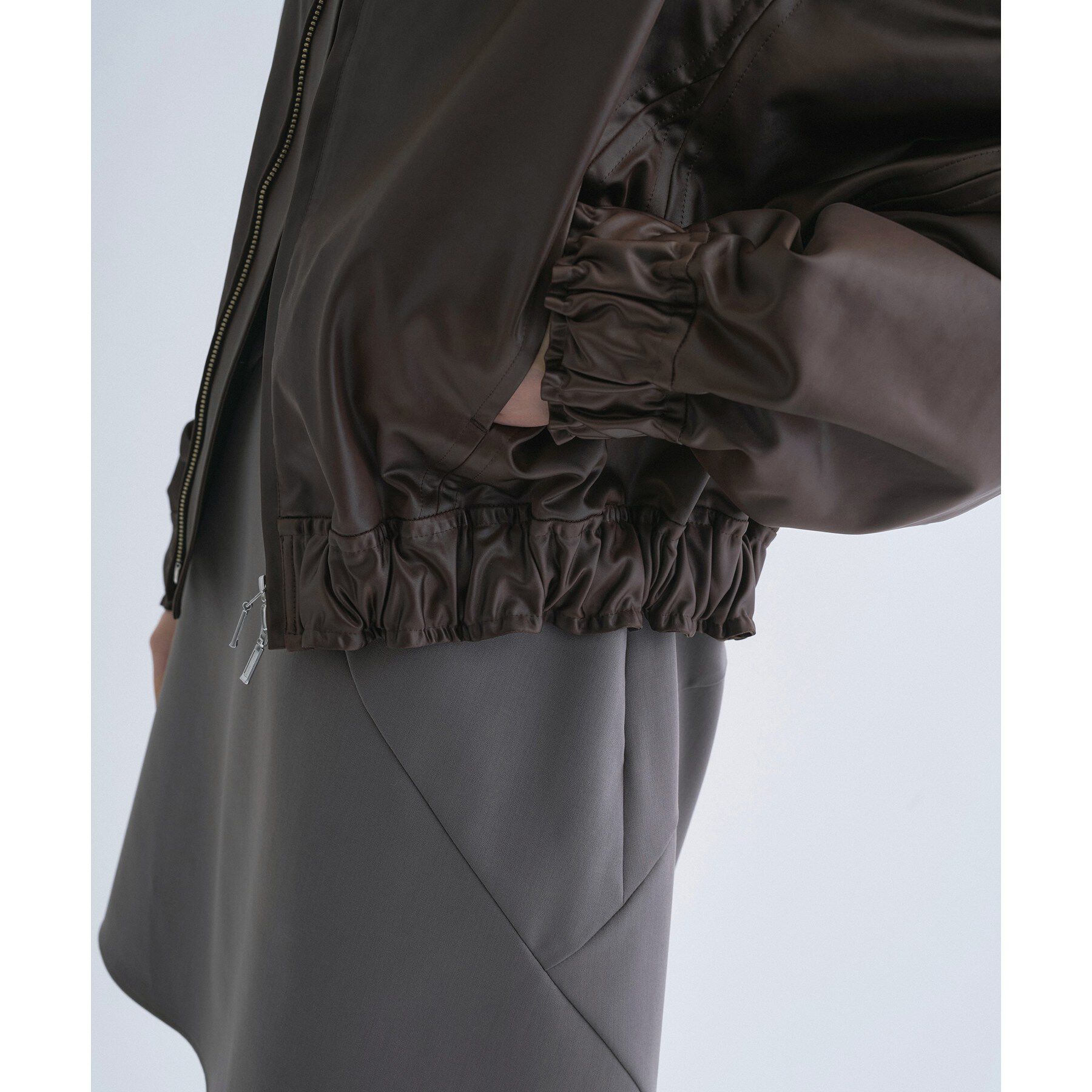 CODE A「【Re】satin bomber jacket」|ブルゾン・スタジャン|