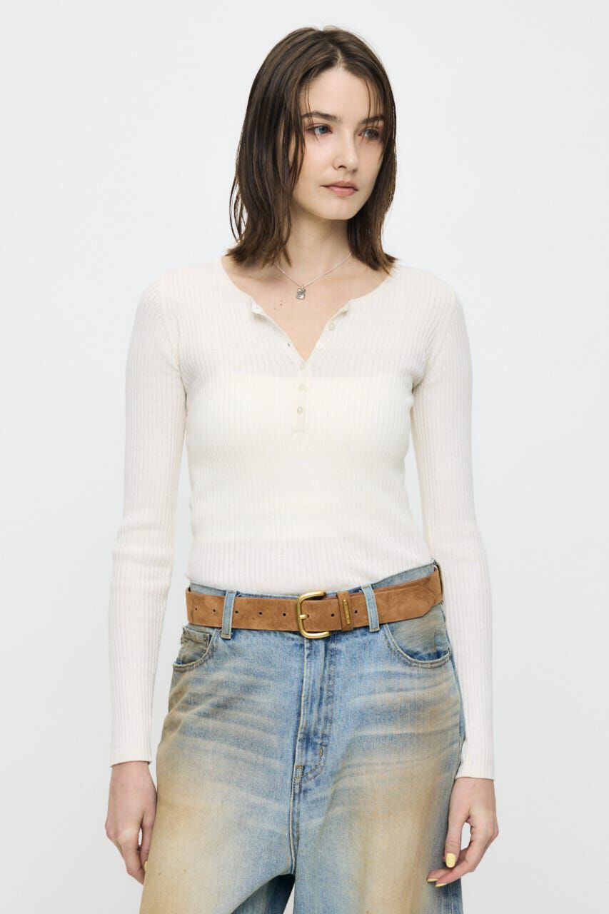 MOUSSY「CALM TOUCH HENRY NECK トップス」|ニット・セーター|