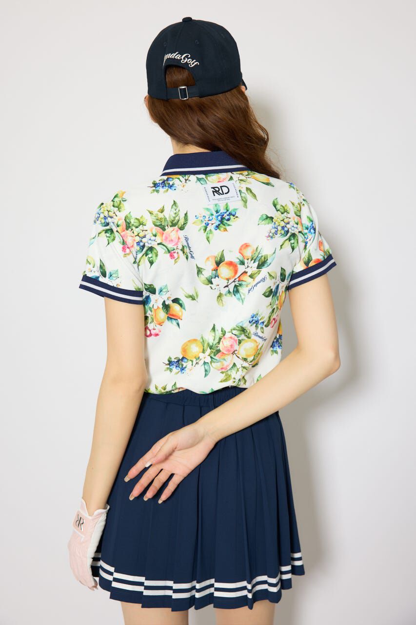 rienda「ラインコンパクトポロトップス」|Tシャツ・カットソー|