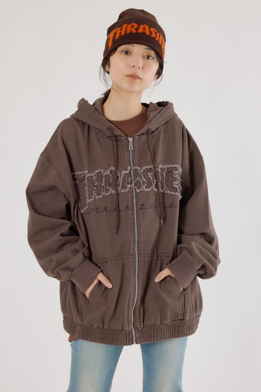 RODEO CROWNS「(THRASHER) デニムフードブルゾン」|ブルゾン・スタジャン|BRN