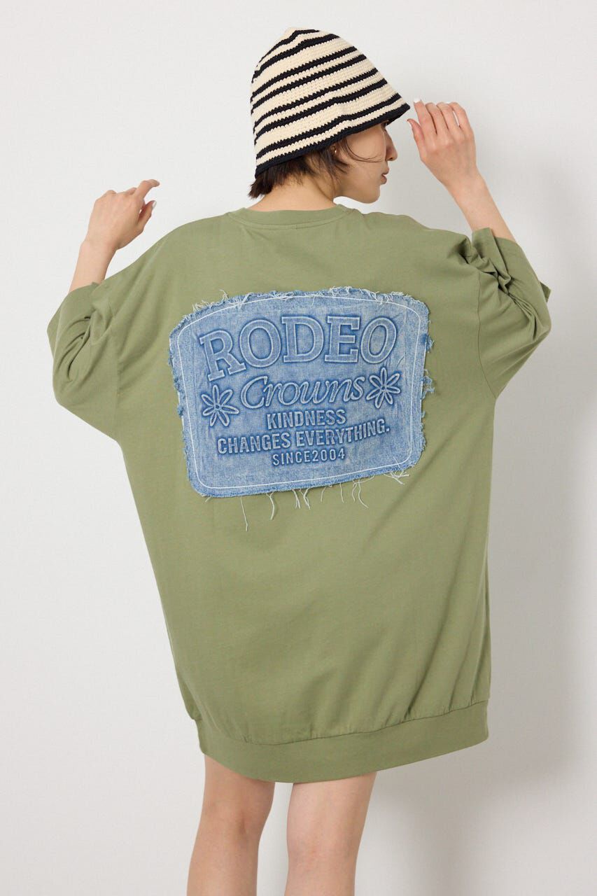 RODEO CROWNS「エンボスデニムロゴワンピース」|ワンピース|