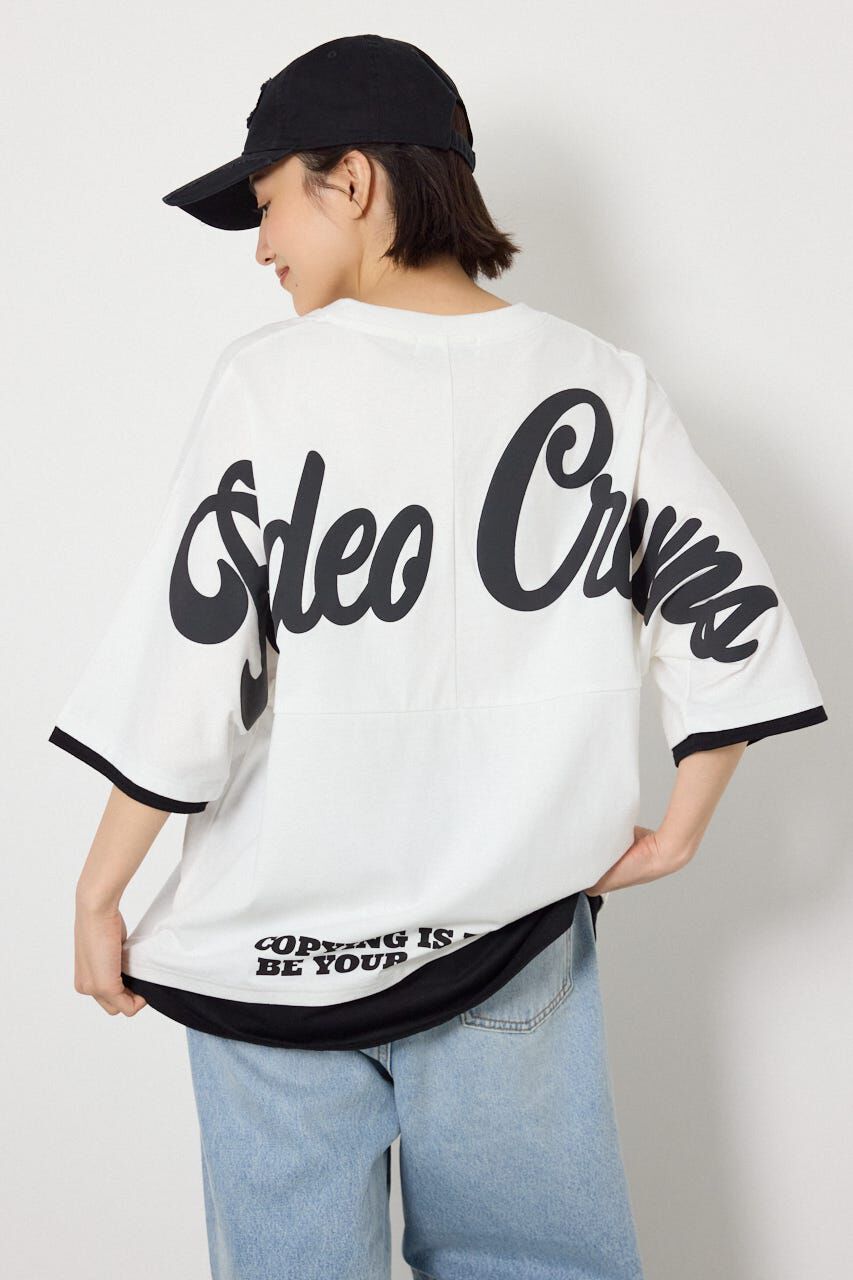 RODEO CROWNS「フェイクレイヤードロゴトップス」|Tシャツ・カットソー|O/WHT1