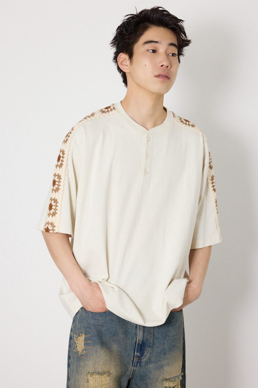 RODEO CROWNS「クロシェラインヘンリーTシャツ」|Tシャツ・カットソー|