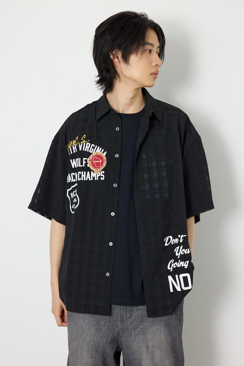 RODEO CROWNS「イレギュラーシアーチェックシャツ」|シャツ・ブラウス|BLK