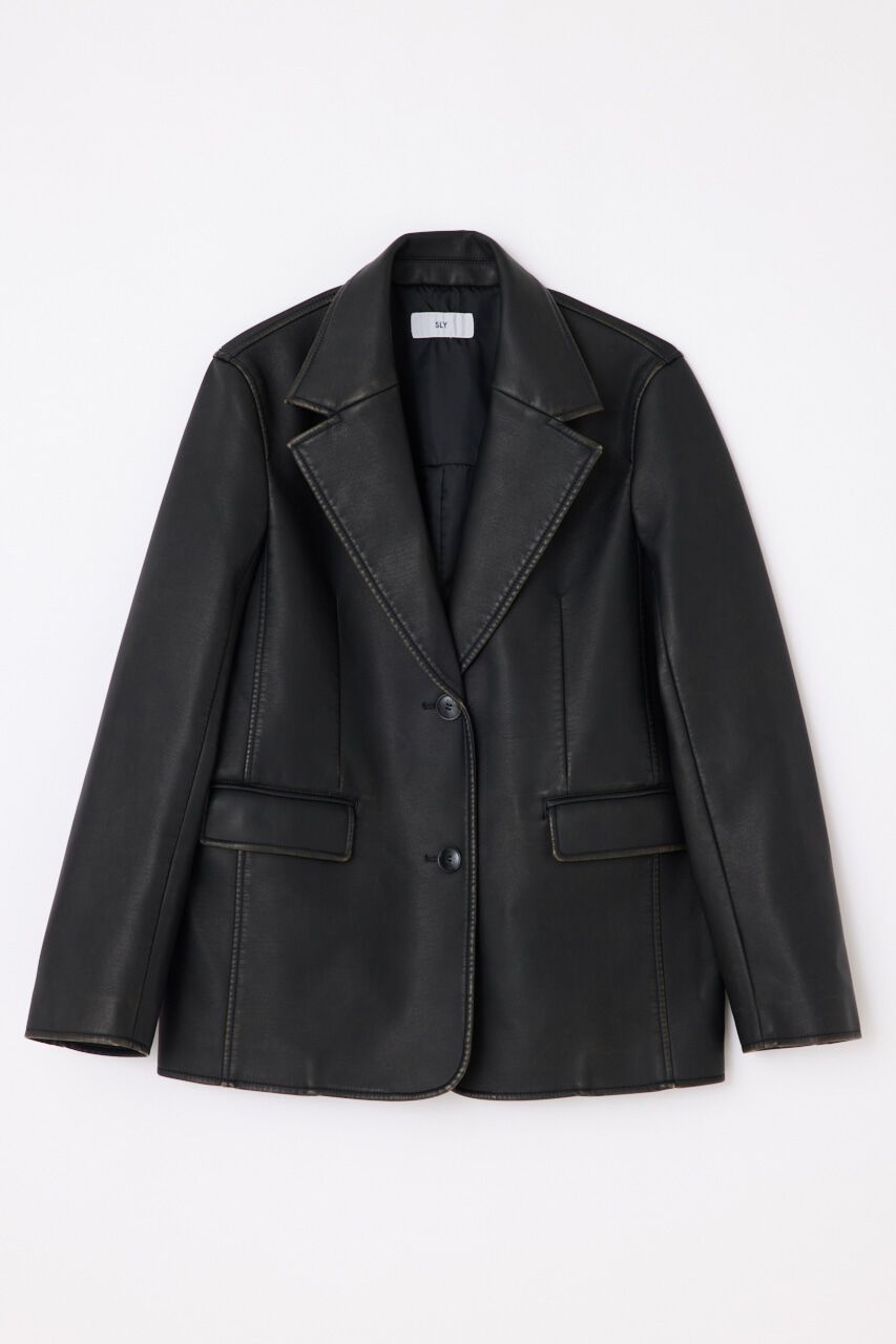 SLY「VINTAGE F／LEATHER TAILORED ジャケット」|その他|