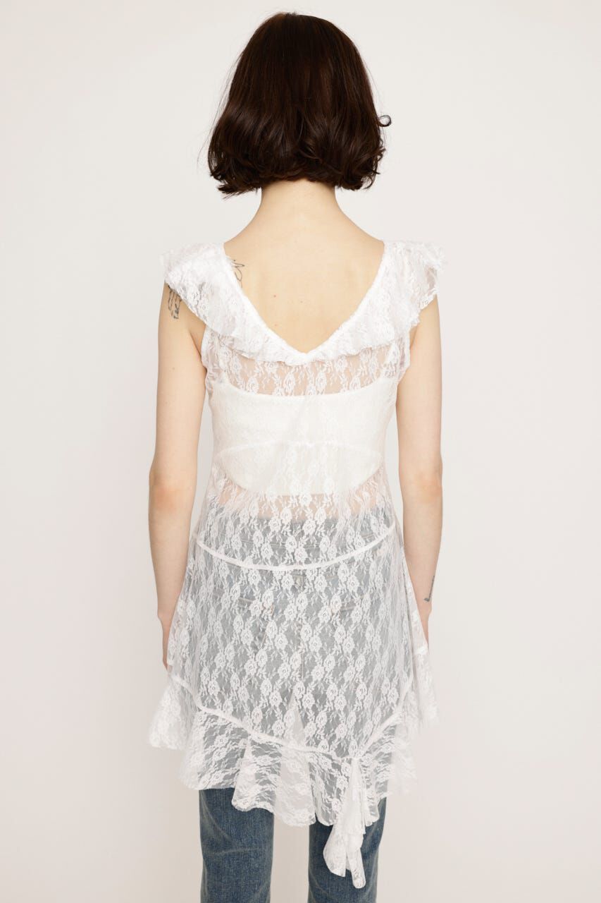 SLY「HEM DESIGN LACE FRILL L／トップス」|キャミソール|