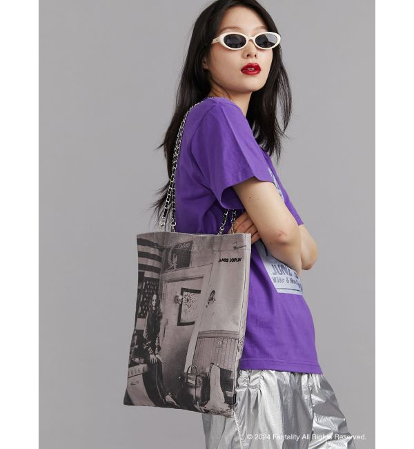 jouetie「【JANIS】chain and synthetic leather strap tote bag【コラボ】」|トートバッグ|