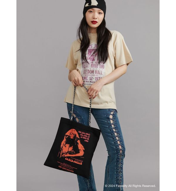 jouetie「【JANIS】chain and synthetic leather strap tote bag【コラボ】」|トートバッグ|