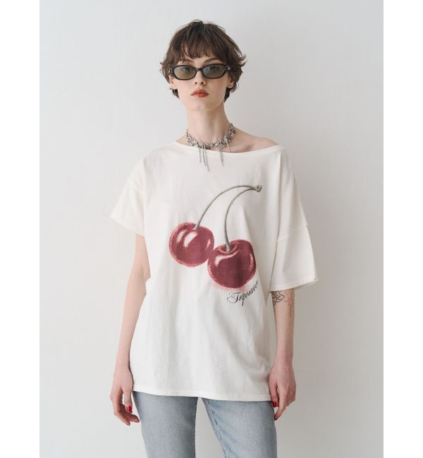 jouetie「チェリーワンショルルーズTシャツ」|Tシャツ・カットソー|