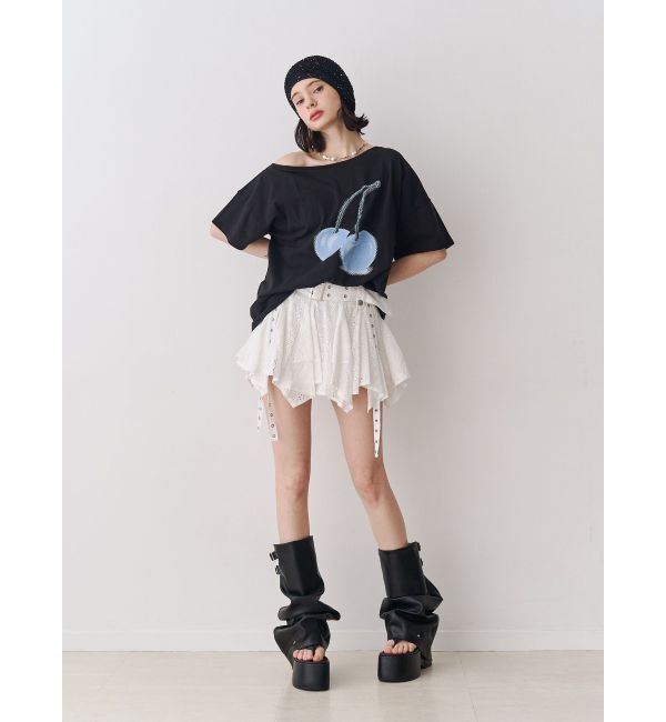 jouetie「チェリーワンショルルーズTシャツ」|Tシャツ・カットソー|