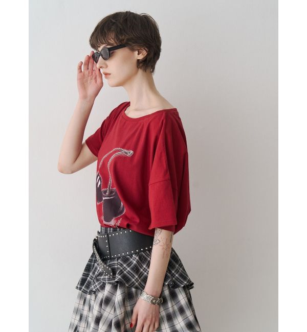 jouetie「チェリーワンショルルーズTシャツ」|Tシャツ・カットソー|