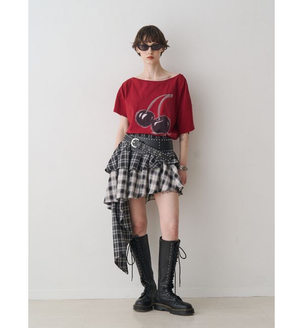 jouetie「チェリーワンショルルーズTシャツ」|Tシャツ・カットソー|