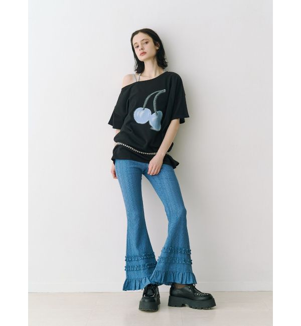 jouetie「チェリーワンショルルーズTシャツ」|Tシャツ・カットソー|