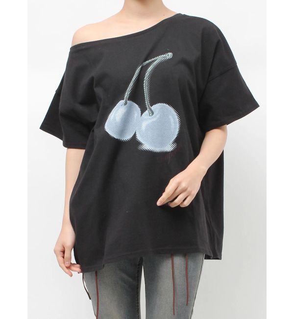 jouetie「チェリーワンショルルーズTシャツ」|Tシャツ・カットソー|