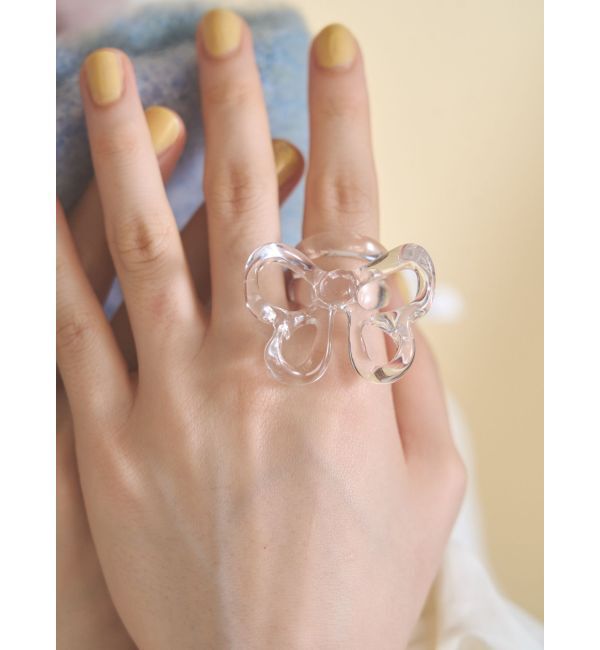 merry jenny「clear ribbon ring」|リング|クリア